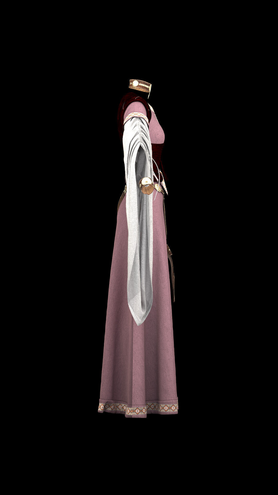 Medieval clothing  3D model_3