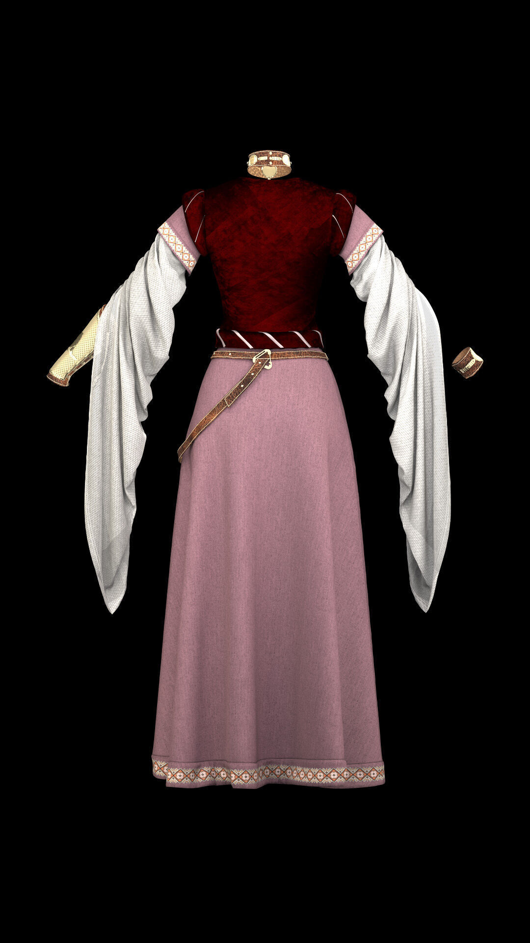 Medieval clothing  3D model_5