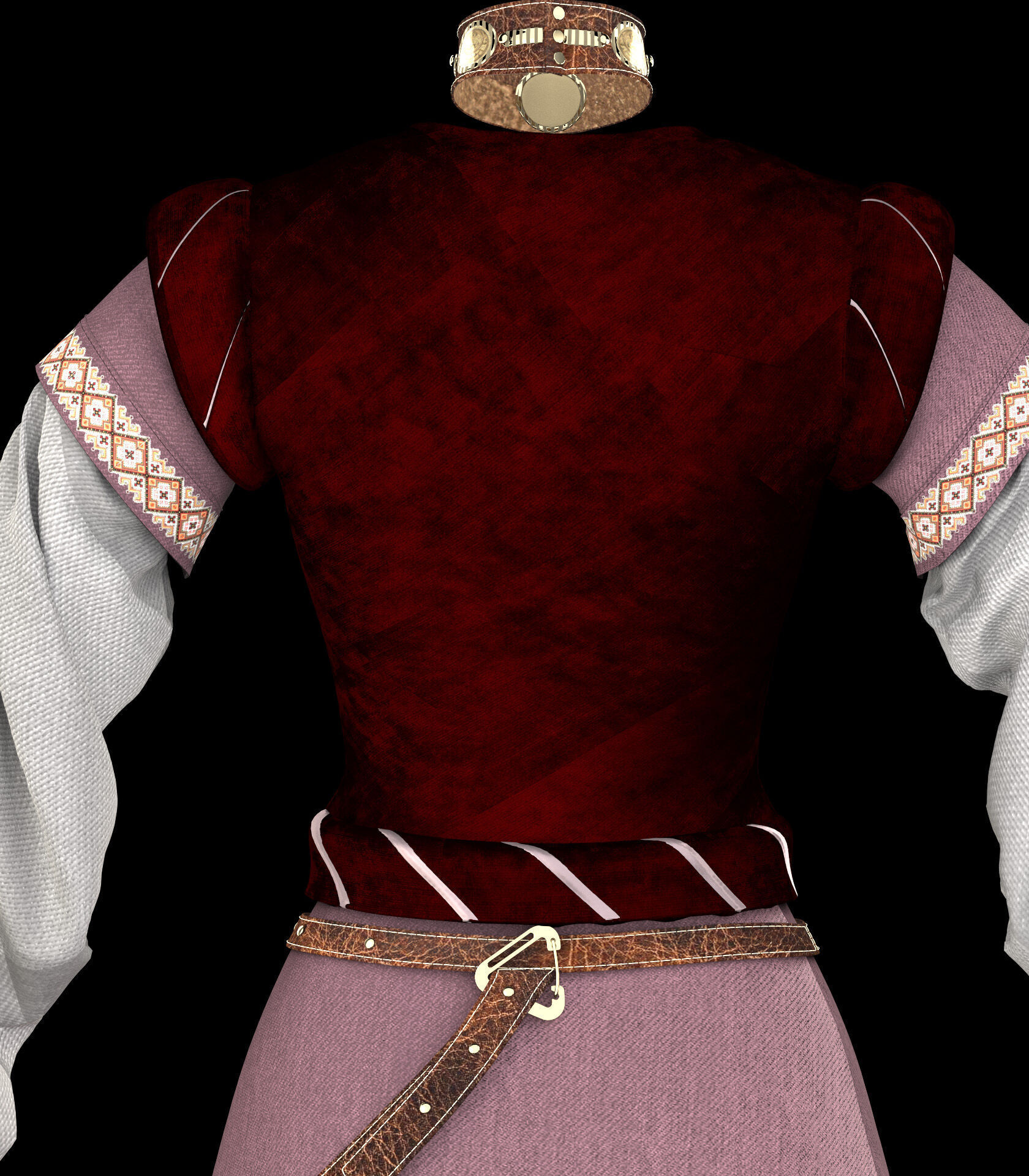 Medieval clothing  3D model_10
