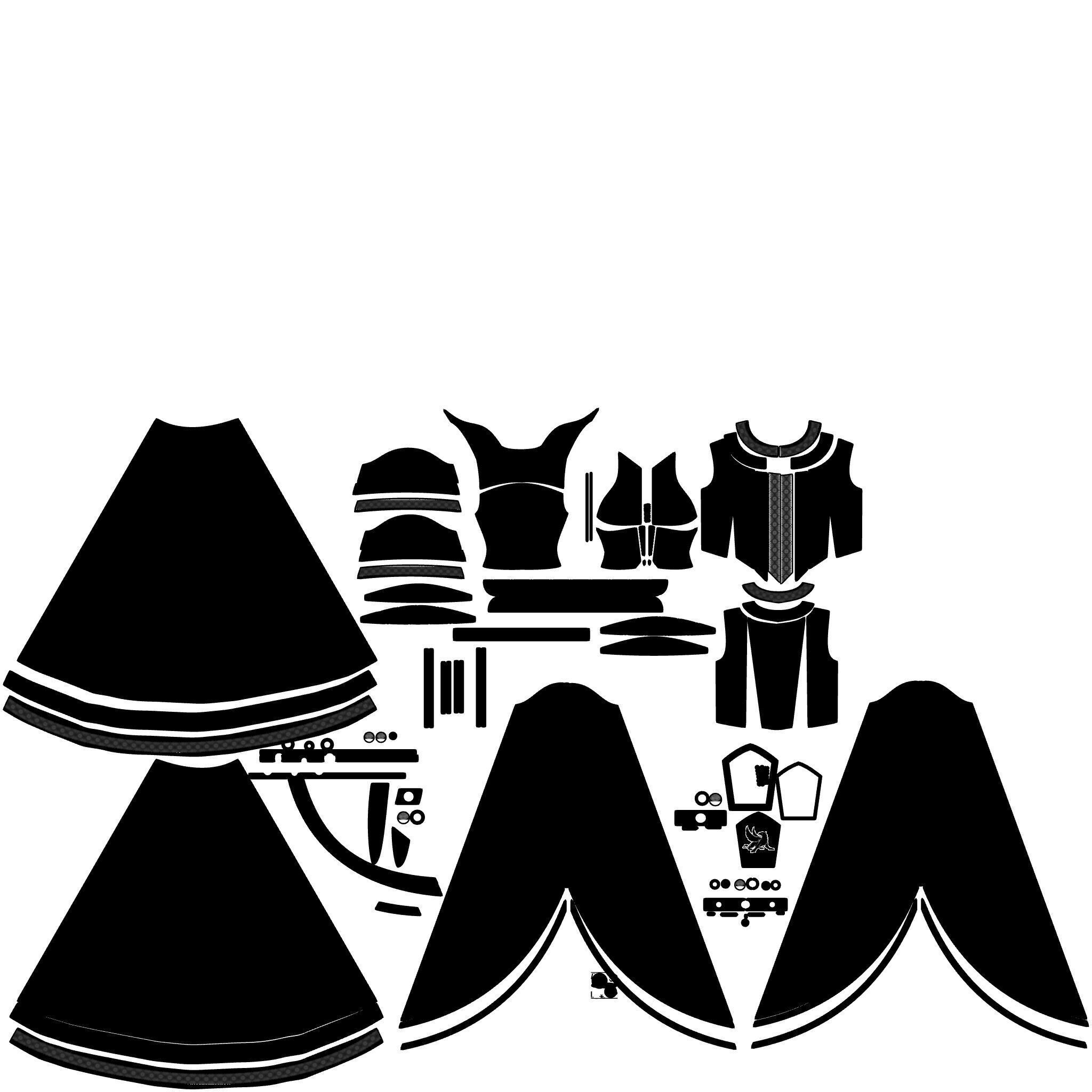 Medieval clothing  3D model_14