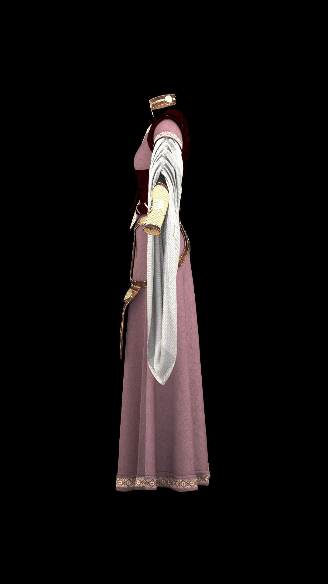 Medieval clothing  3D model_7