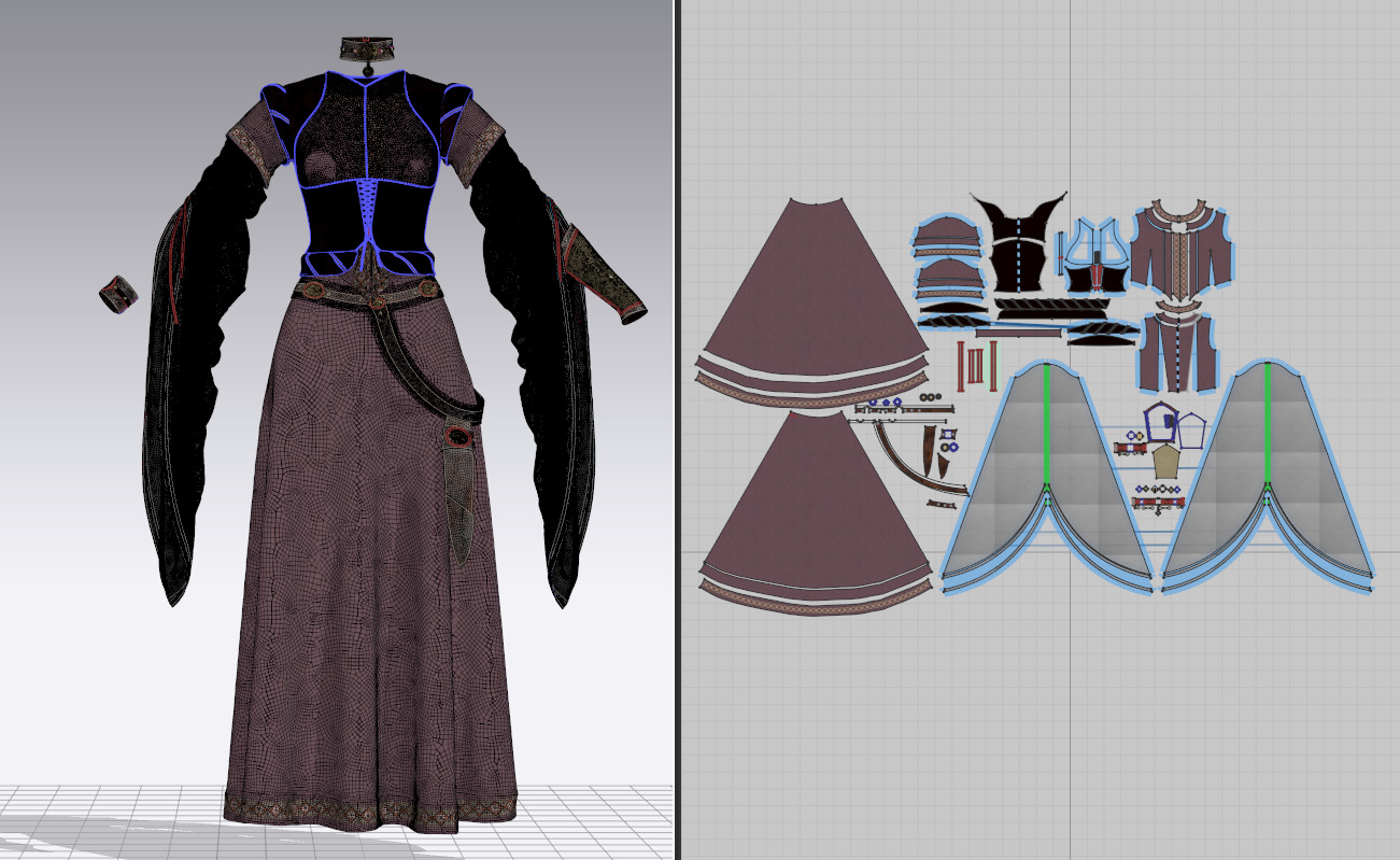 Medieval clothing  3D model_13