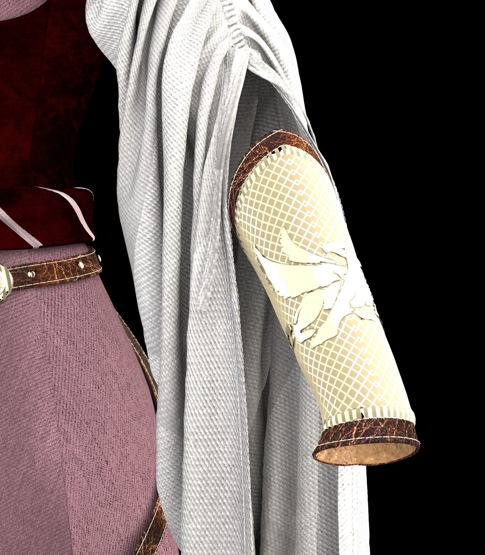 Medieval clothing  3D model_11