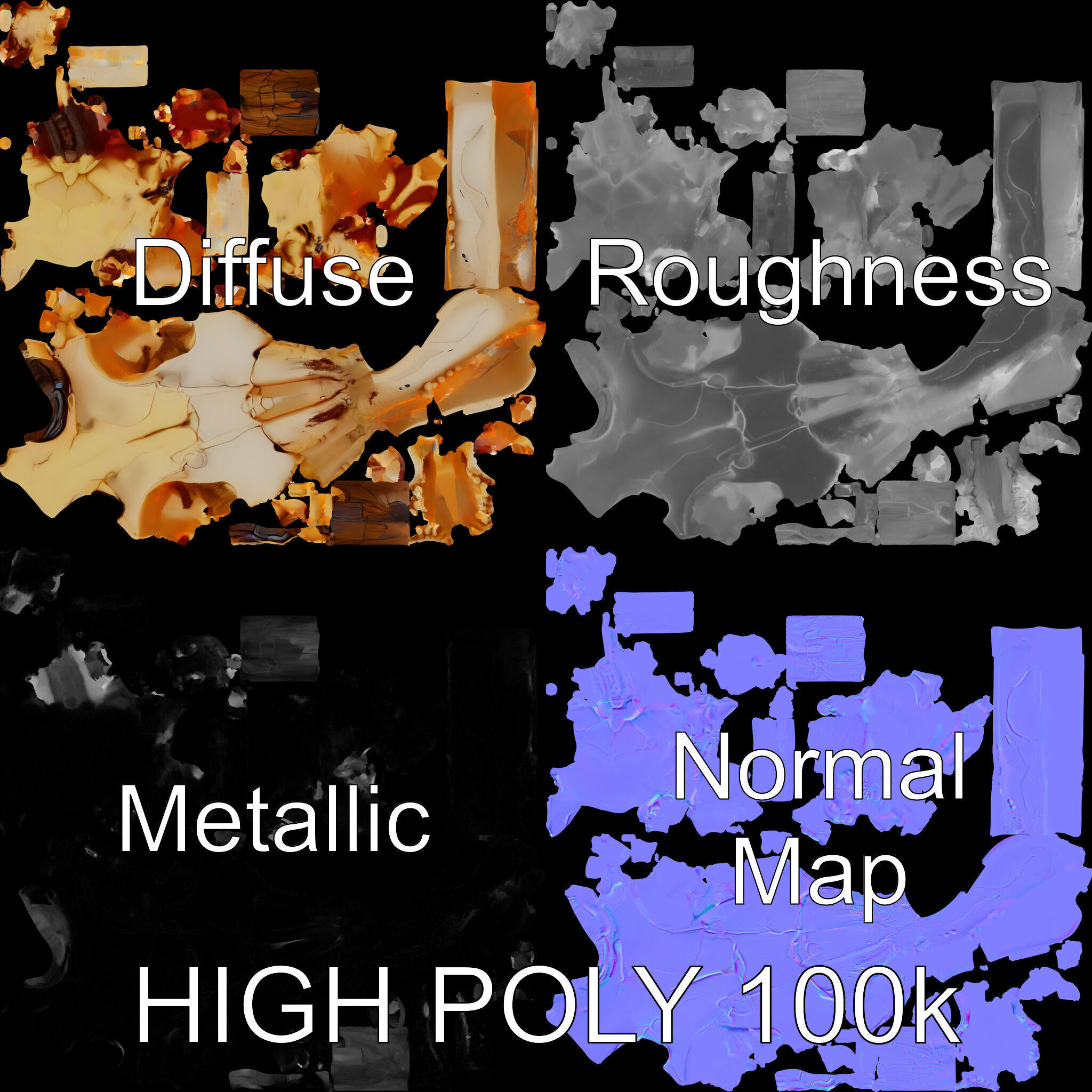 Animal Skull Model Pack Low-poly 3D model_2