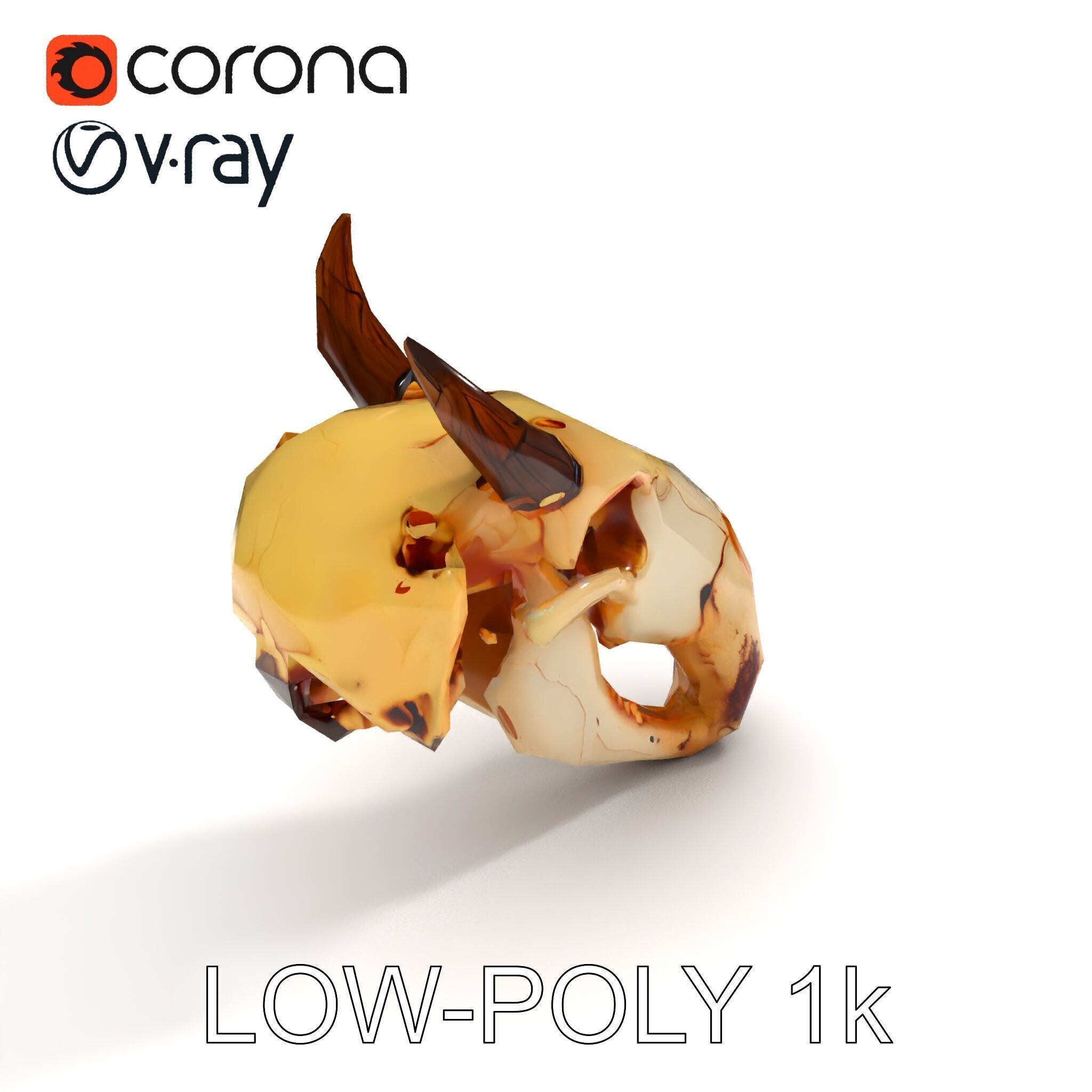 Animal Skull Model Pack Low-poly 3D model_20