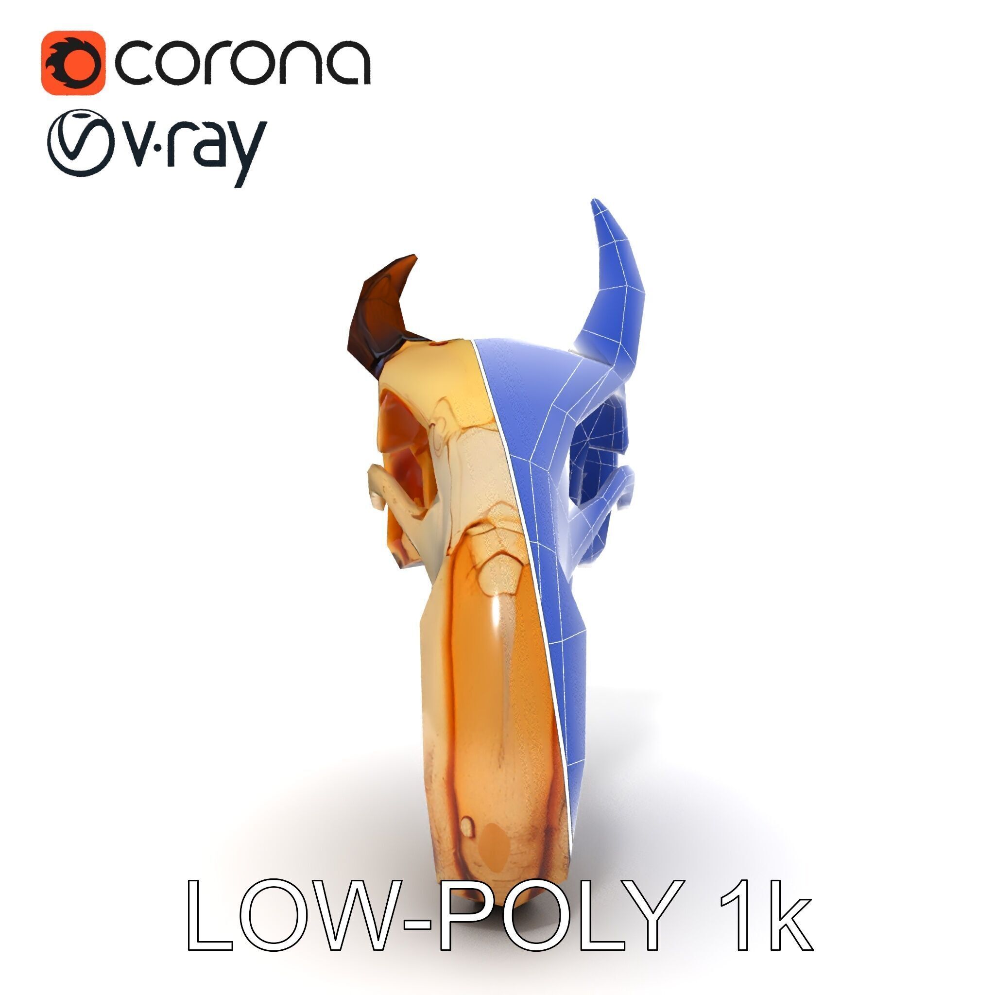 Animal Skull Model Pack Low-poly 3D model_9