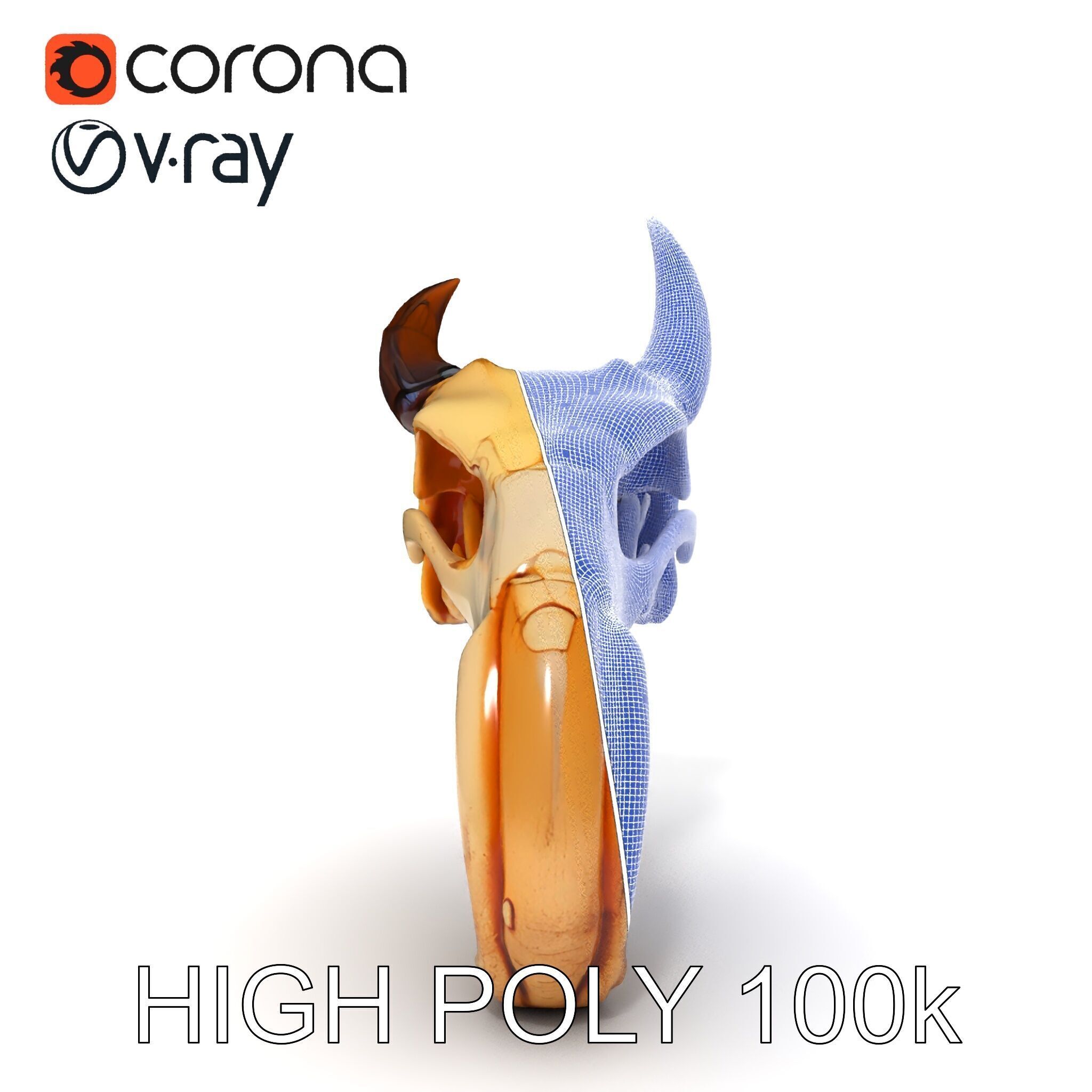 Animal Skull Model Pack Low-poly 3D model_21