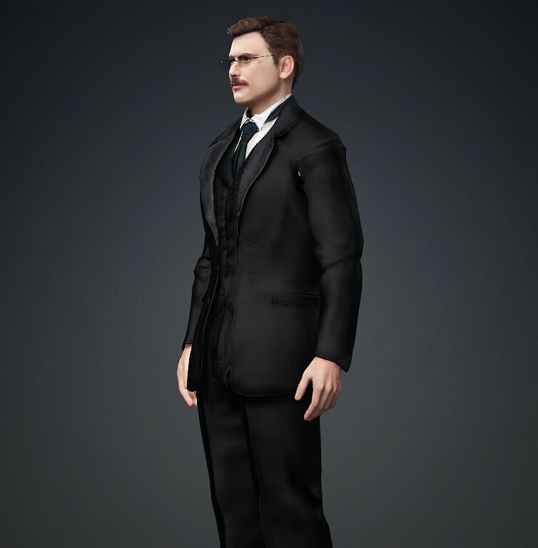 Ali Canip Yontem  Animasyona Uygun 3D Karakter Modeli 3D model_5