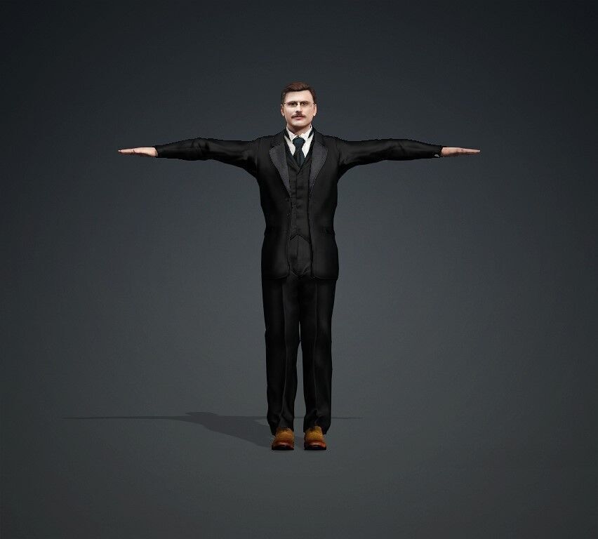 Ali Canip Yontem  Animasyona Uygun 3D Karakter Modeli 3D model_4