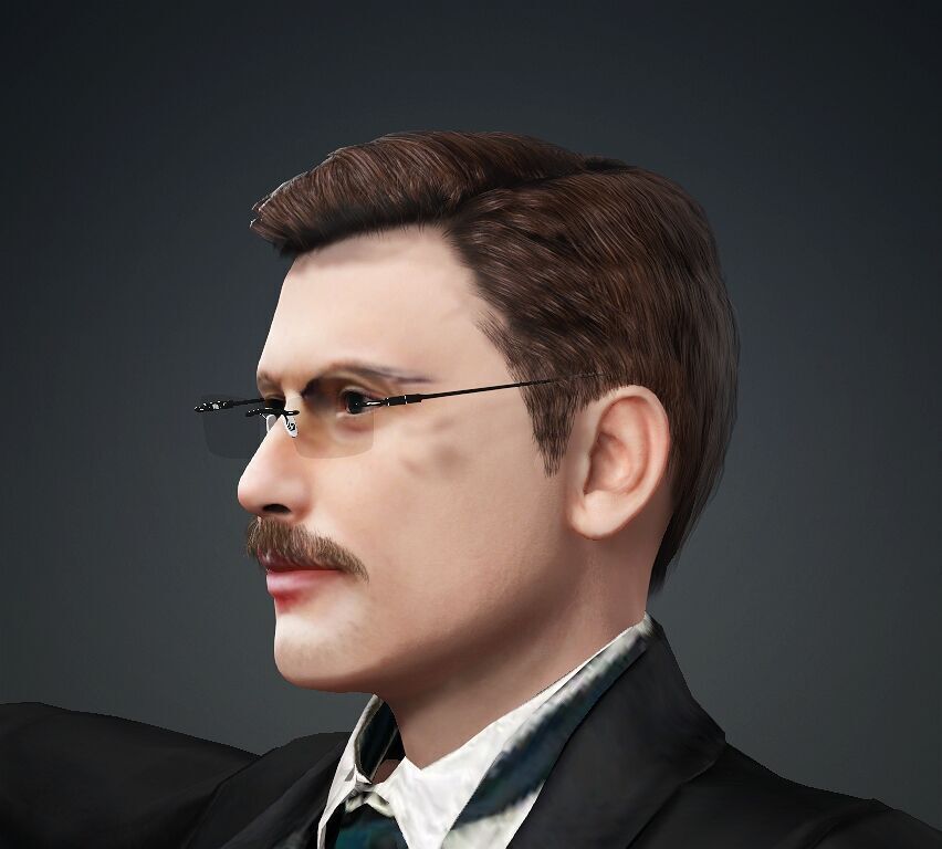 Ali Canip Yontem  Animasyona Uygun 3D Karakter Modeli 3D model_2