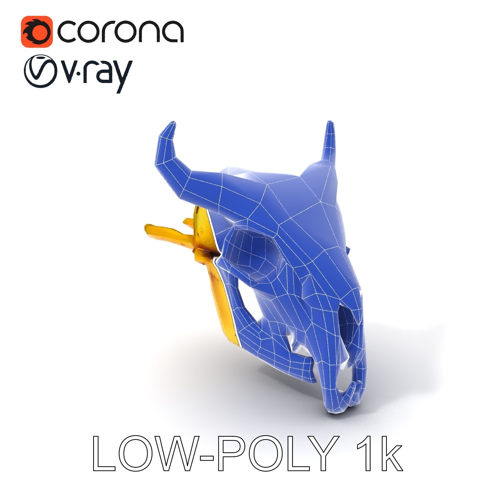 Animal Skull Model Pack with Detailed Anatomy Low-poly 3D model_18