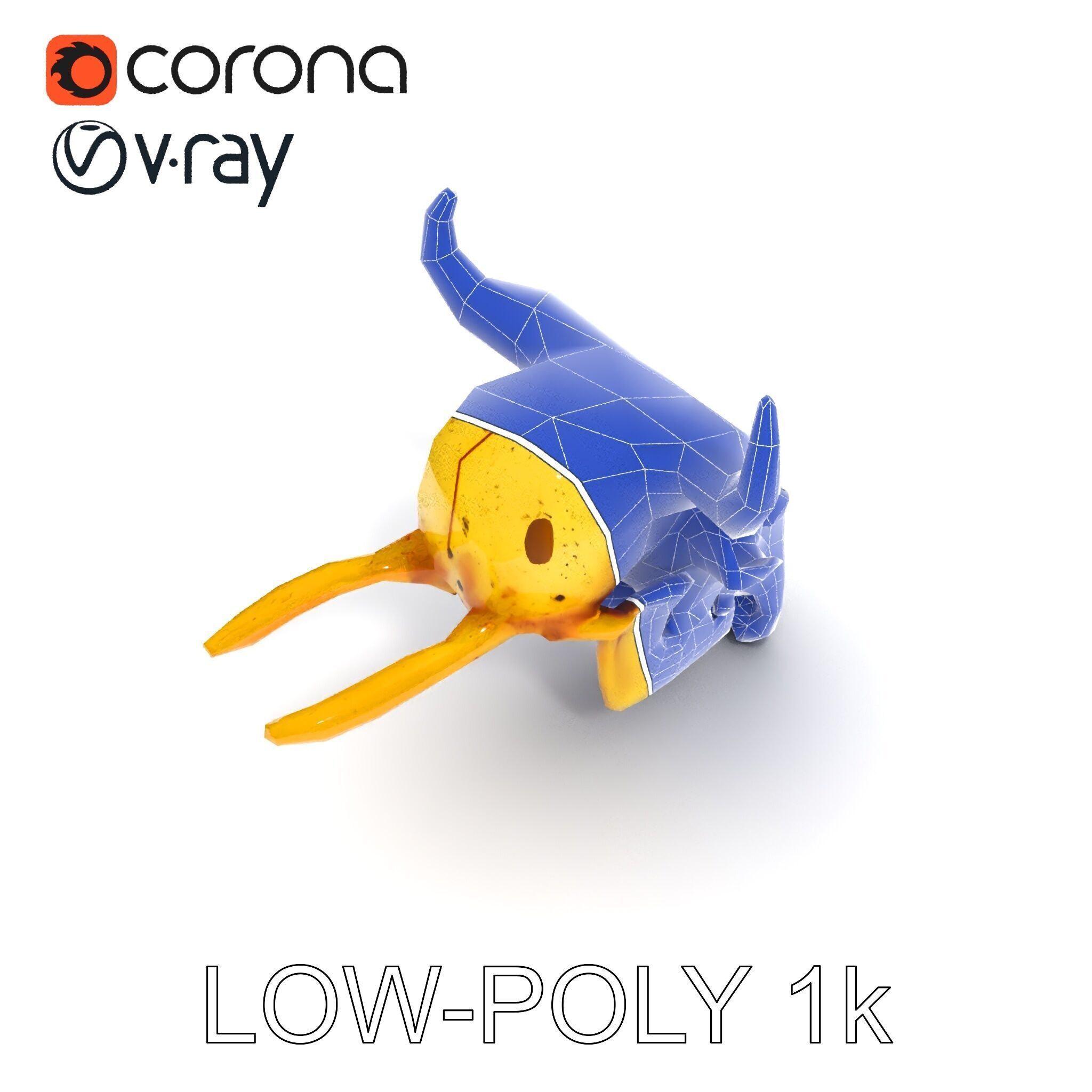 Animal Skull Model Pack with Detailed Anatomy Low-poly 3D model_21