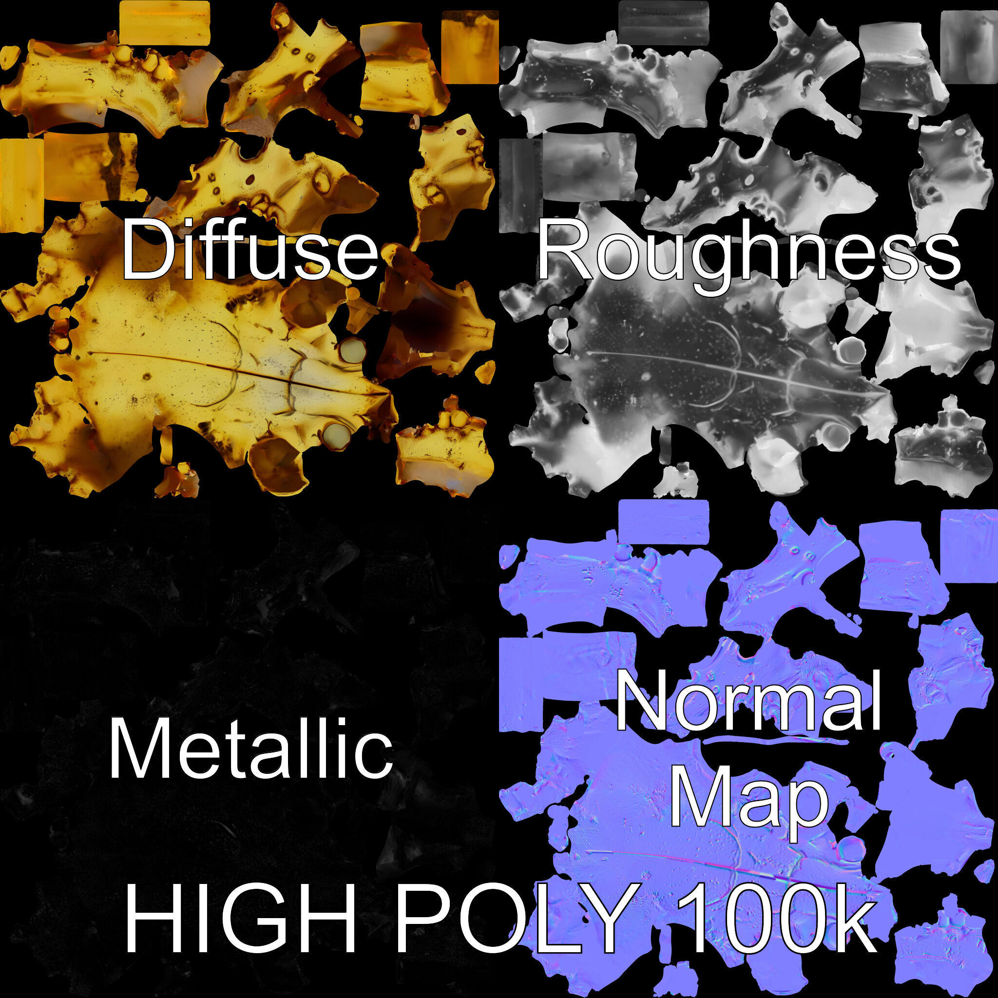 Animal Skull Model Pack with Detailed Anatomy Low-poly 3D model_2