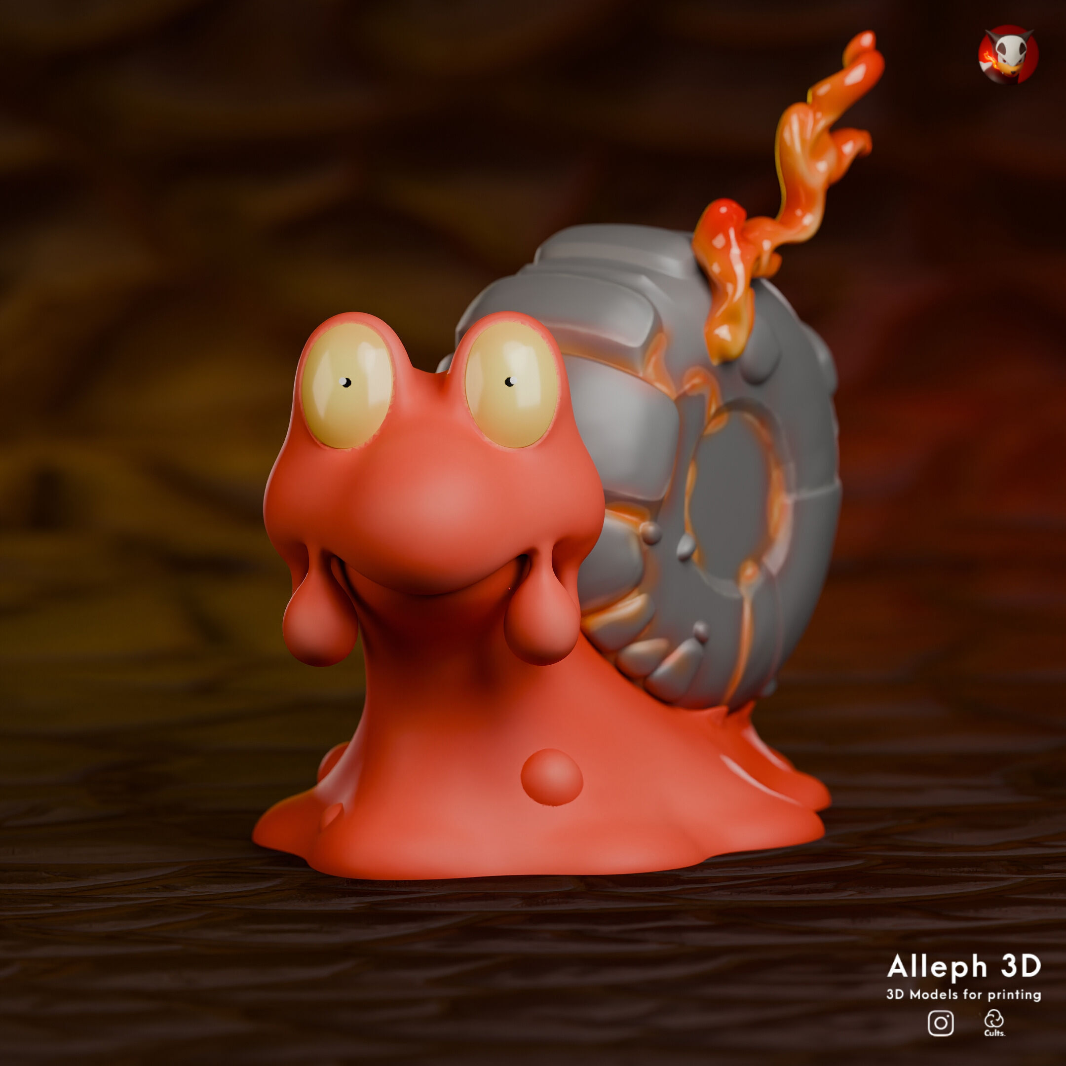 slugma and magcargo pack 3D print model_1
