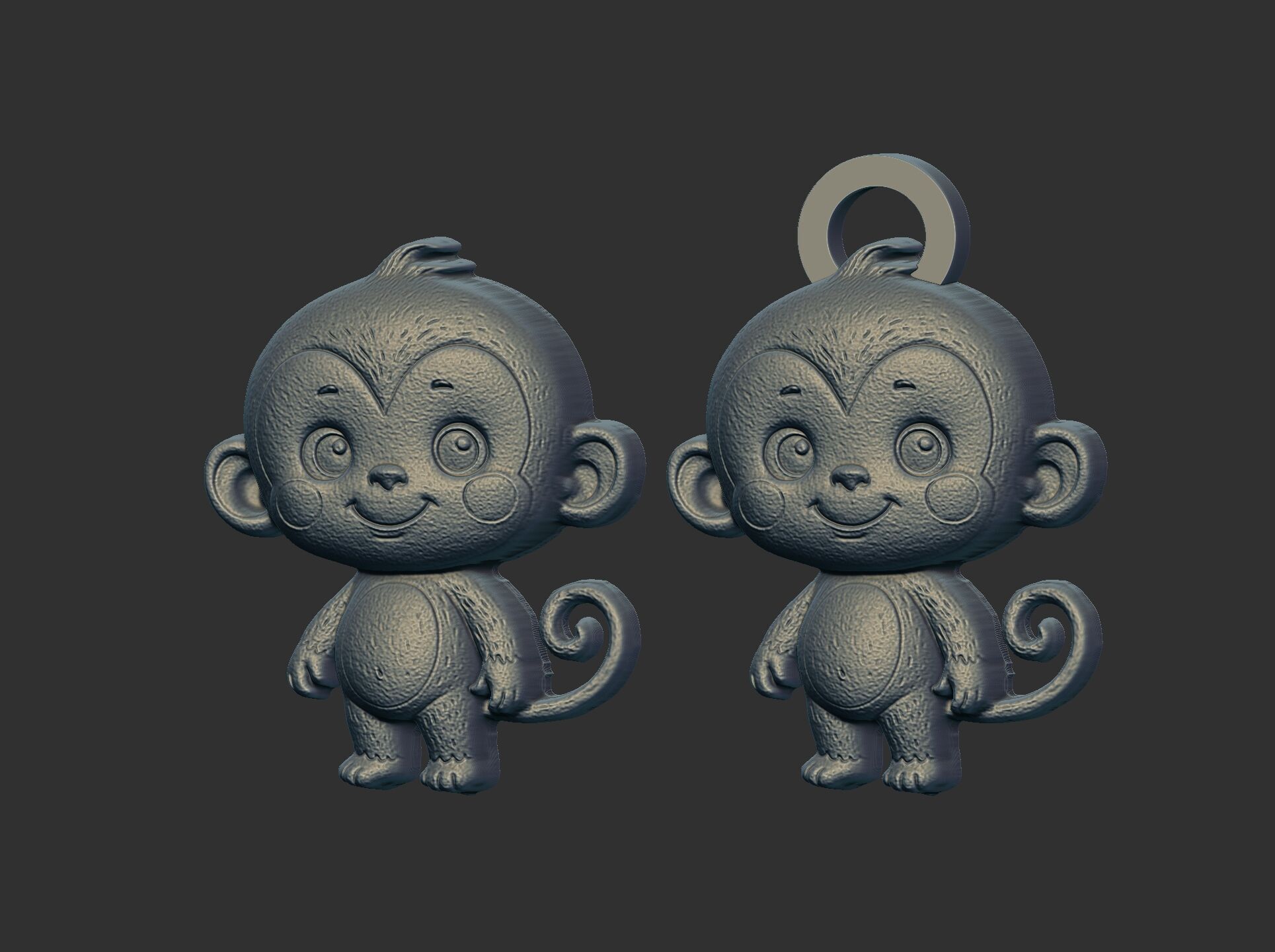 cartoon monkey cnc model 3D print model_8