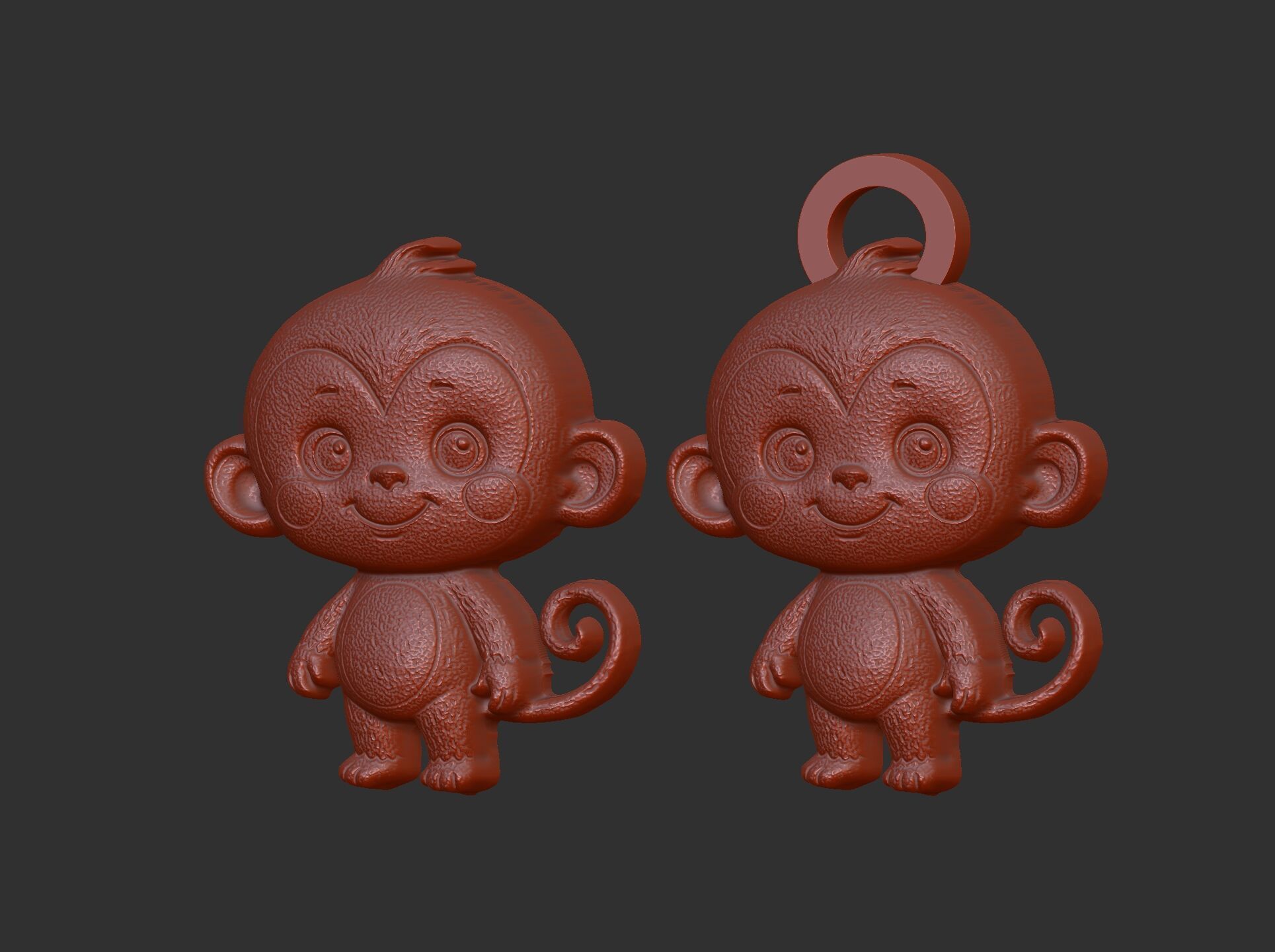 cartoon monkey cnc model 3D print model_7
