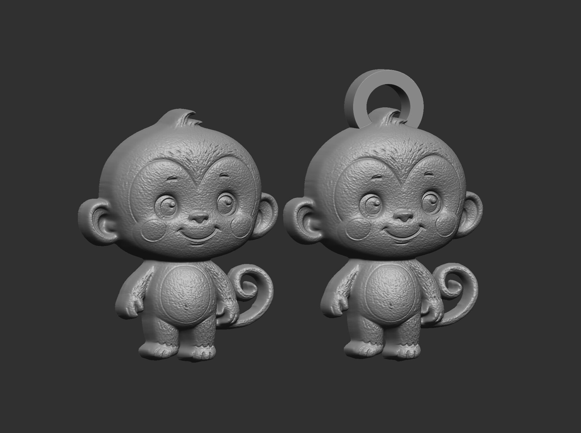 cartoon monkey cnc model 3D print model_5