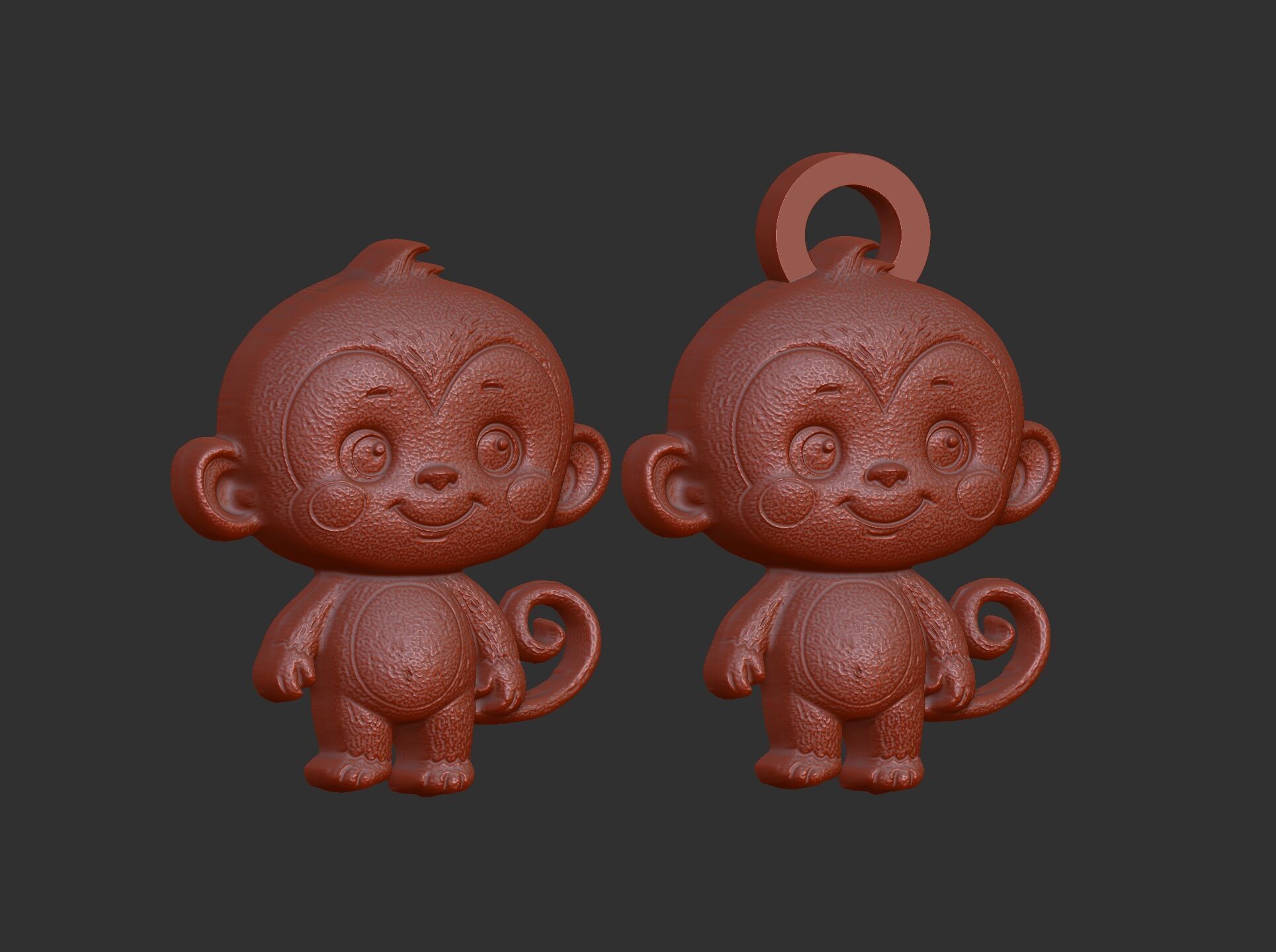 cartoon monkey cnc model 3D print model_4