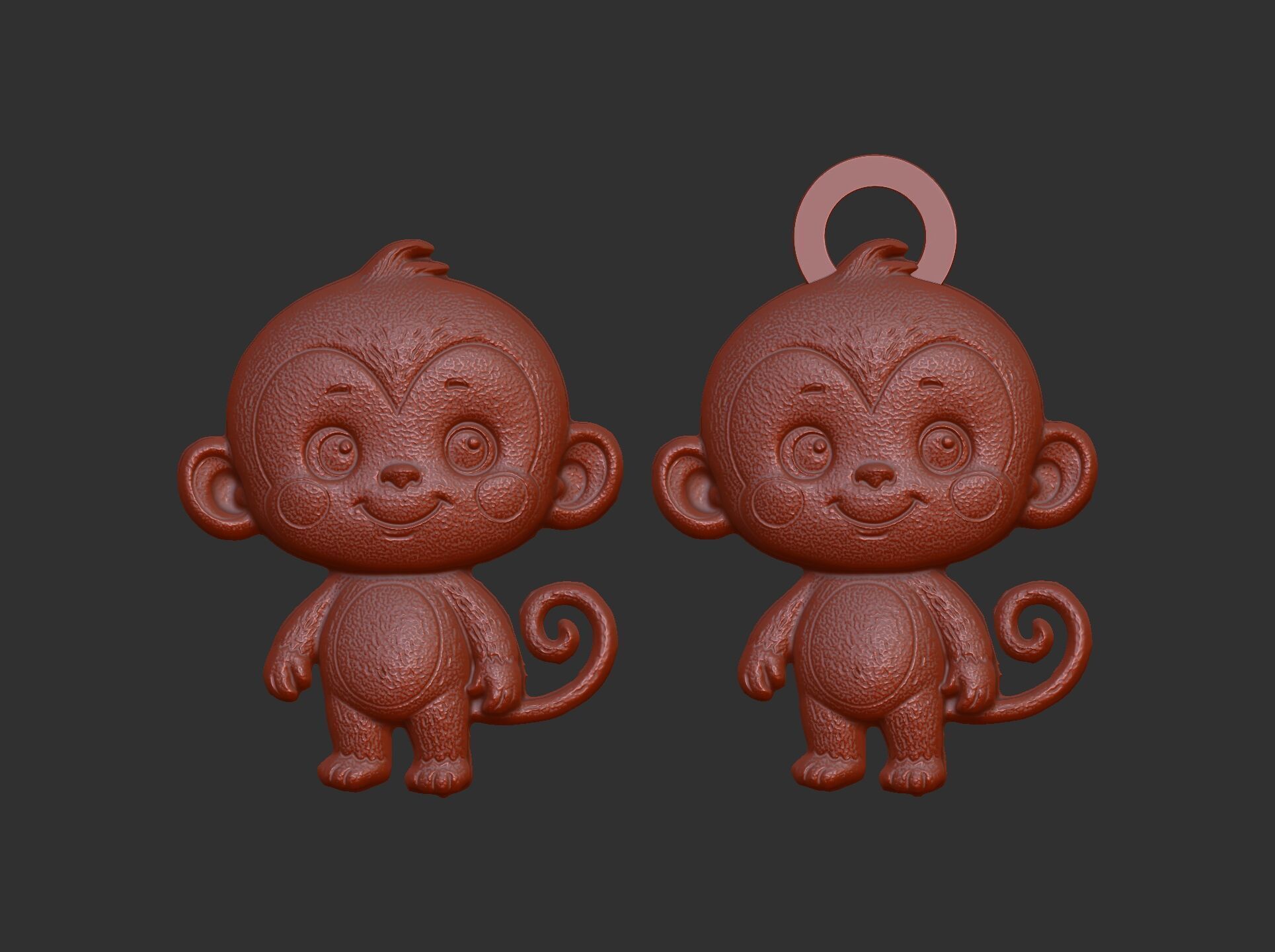 cartoon monkey cnc model 3D print model_1