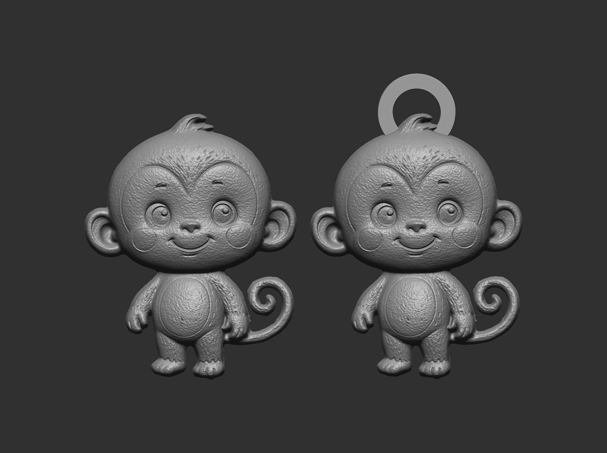 cartoon monkey cnc model 3D print model_2