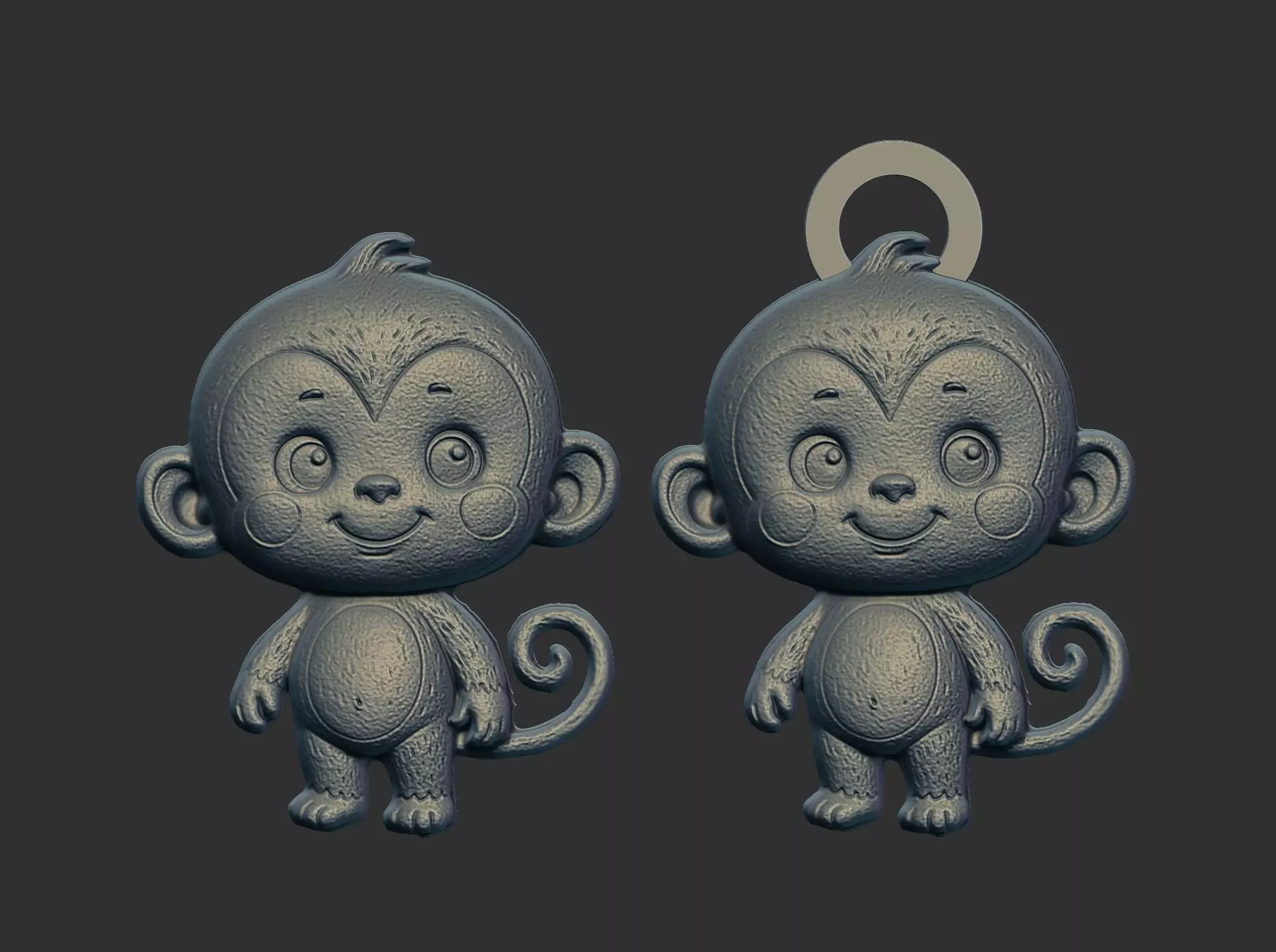cartoon monkey cnc model 3D print model_0