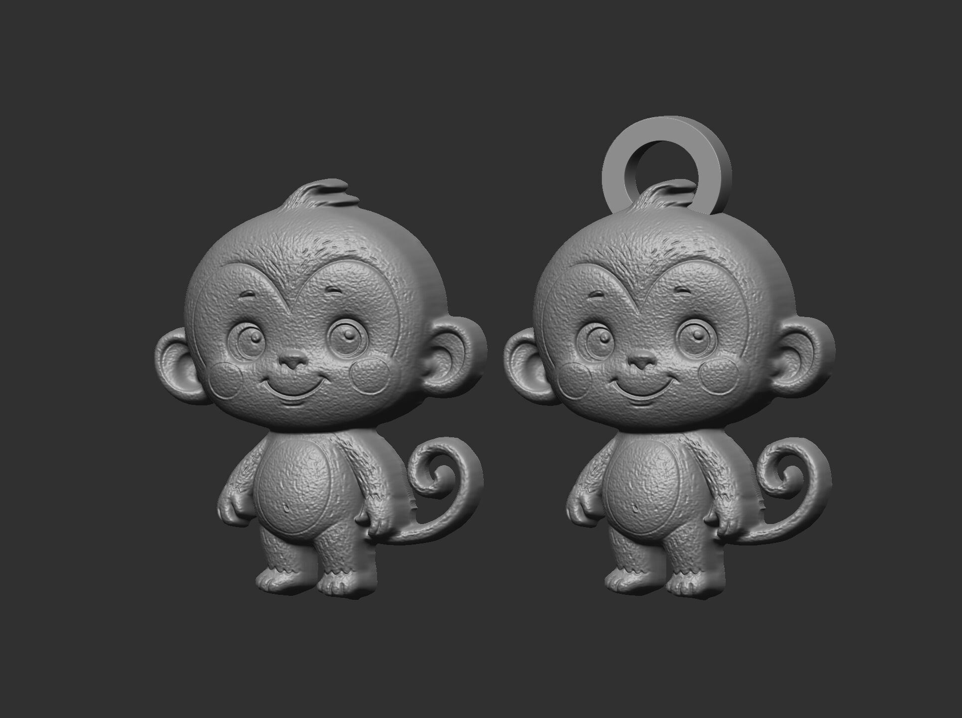 cartoon monkey cnc model 3D print model_6