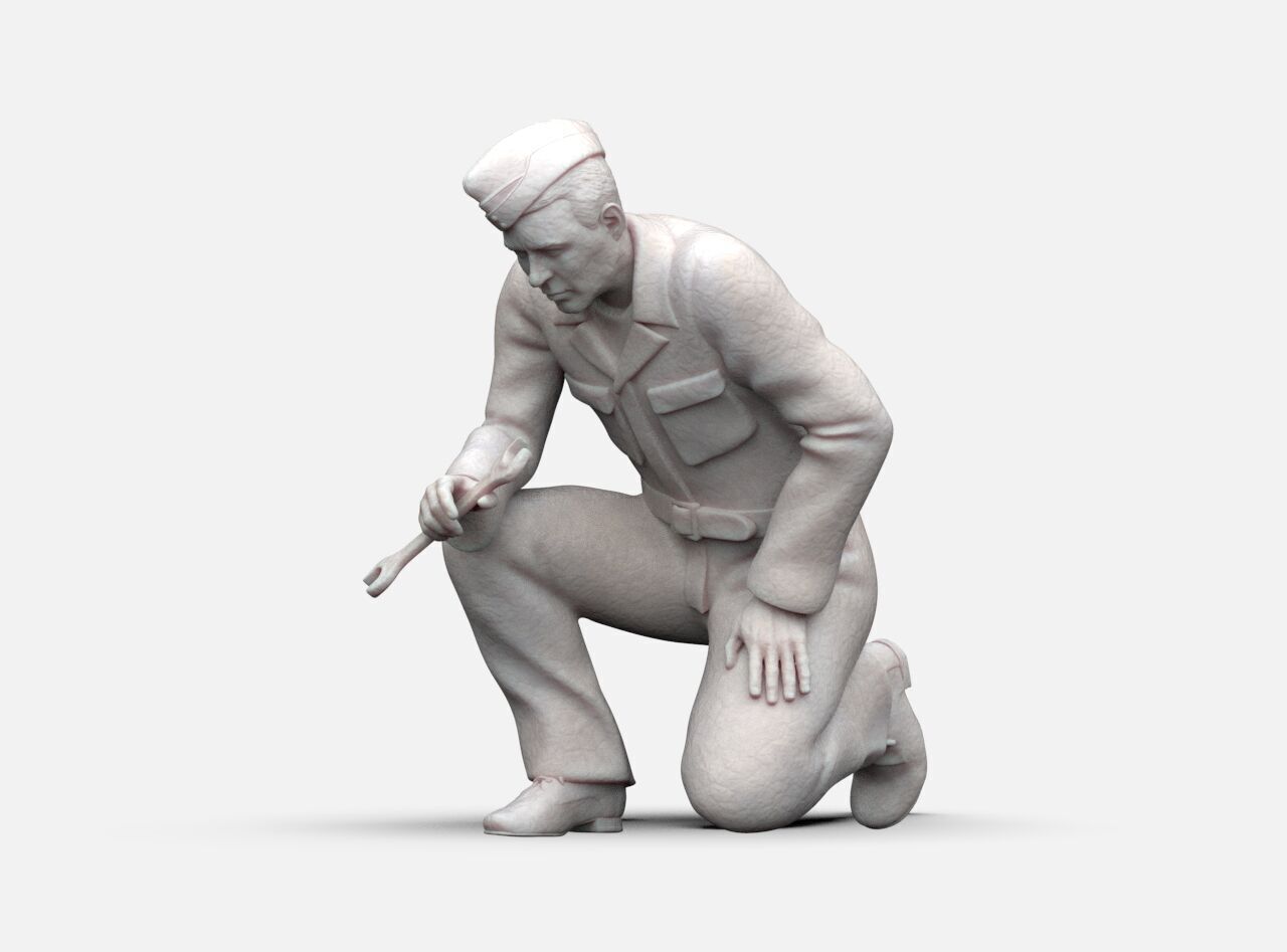 British Ground Personnel WW2 3D print model_15