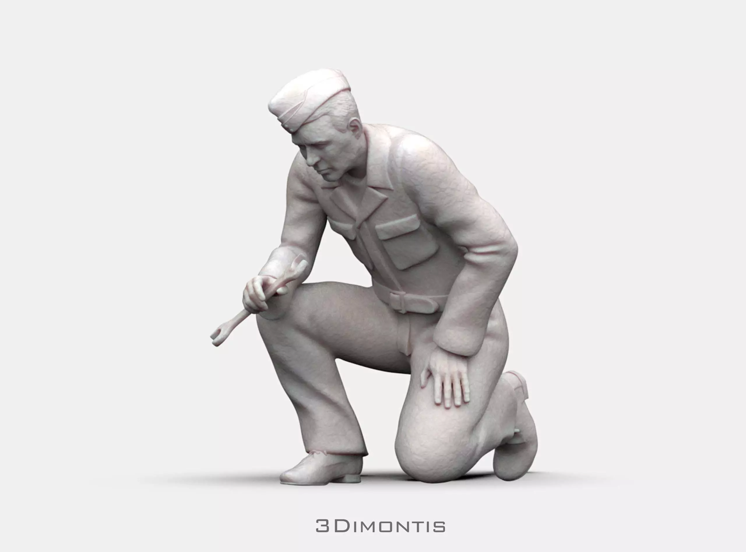 British Ground Personnel WW2 3D print model_0