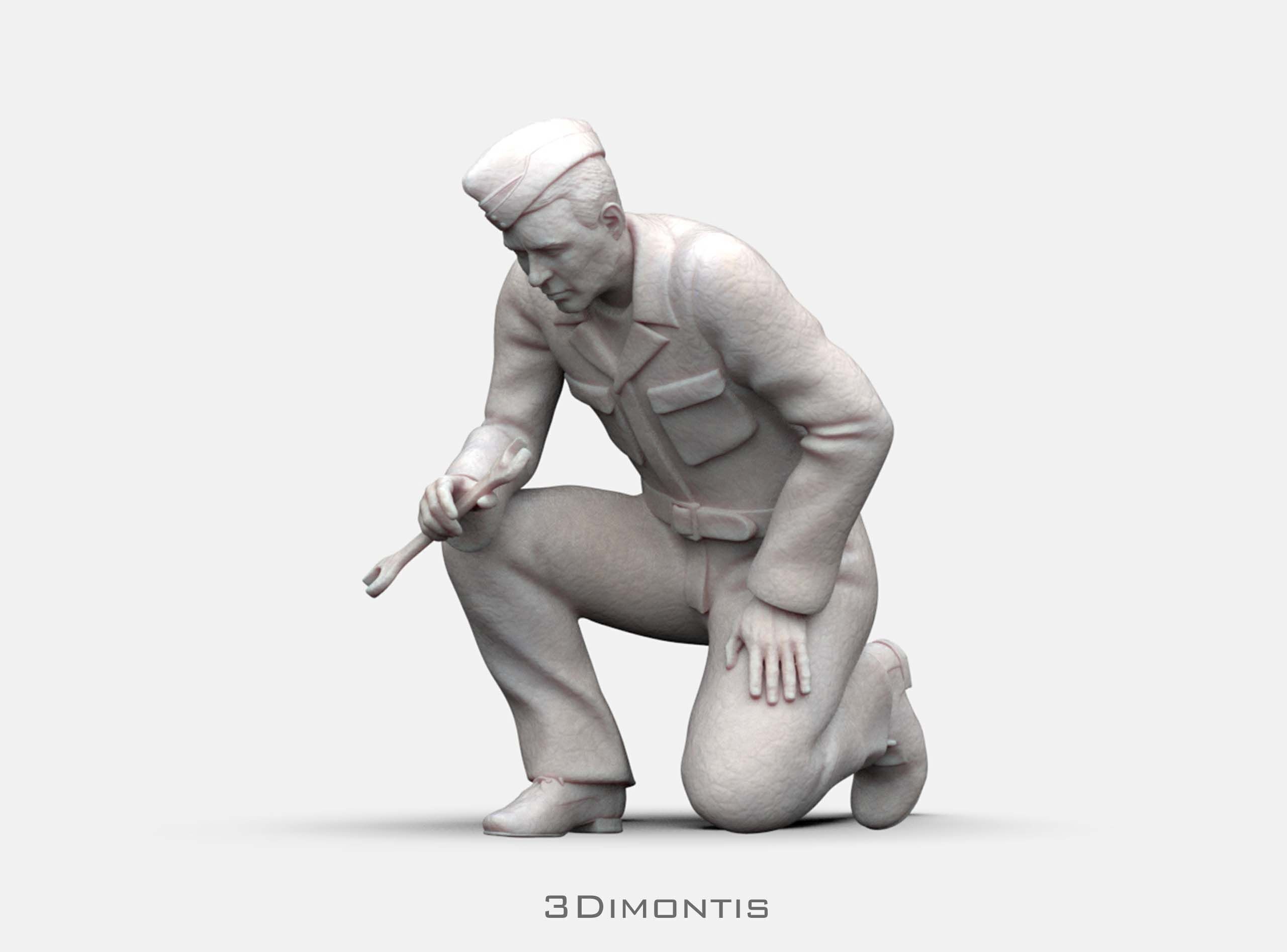British Ground Personnel WW2 3D print model_6