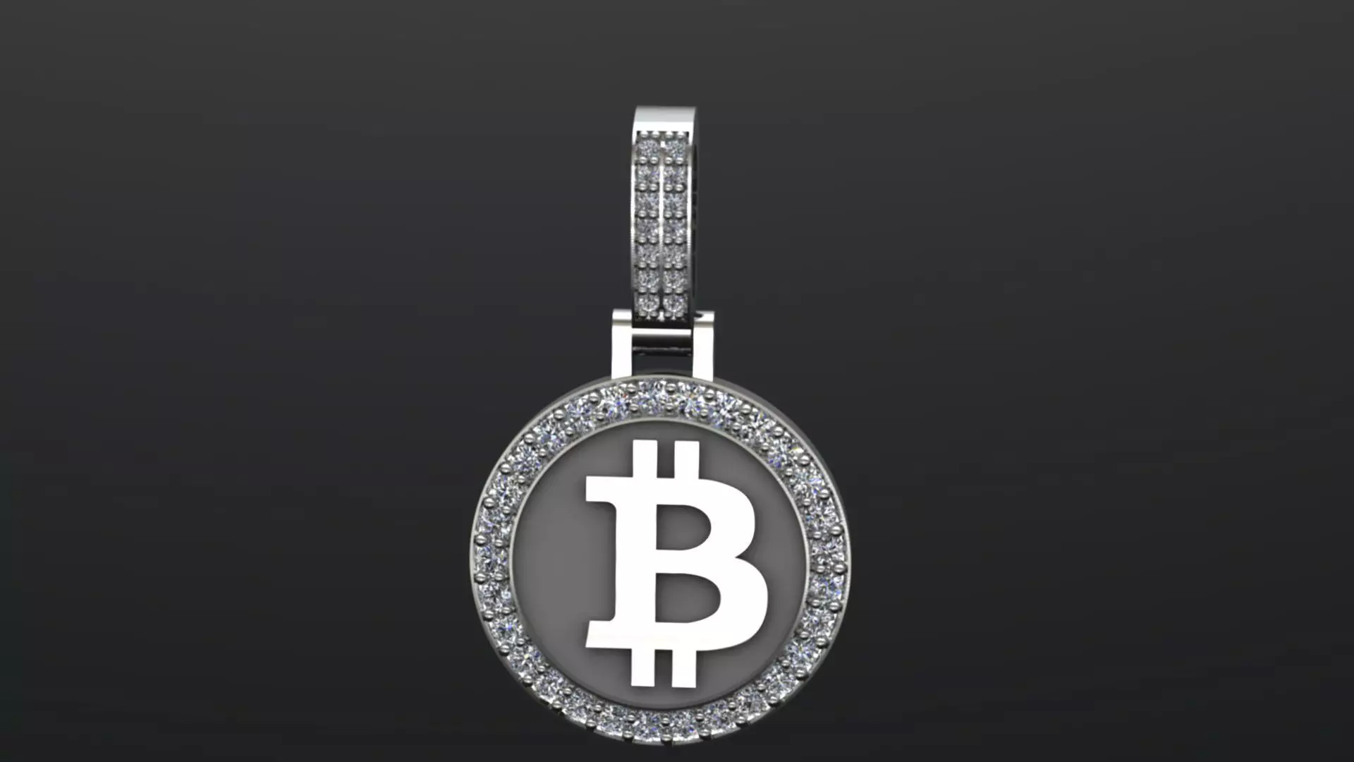Bitcoin Pendant 3D Model Crypto Inspired Jewelry Design 3D print model