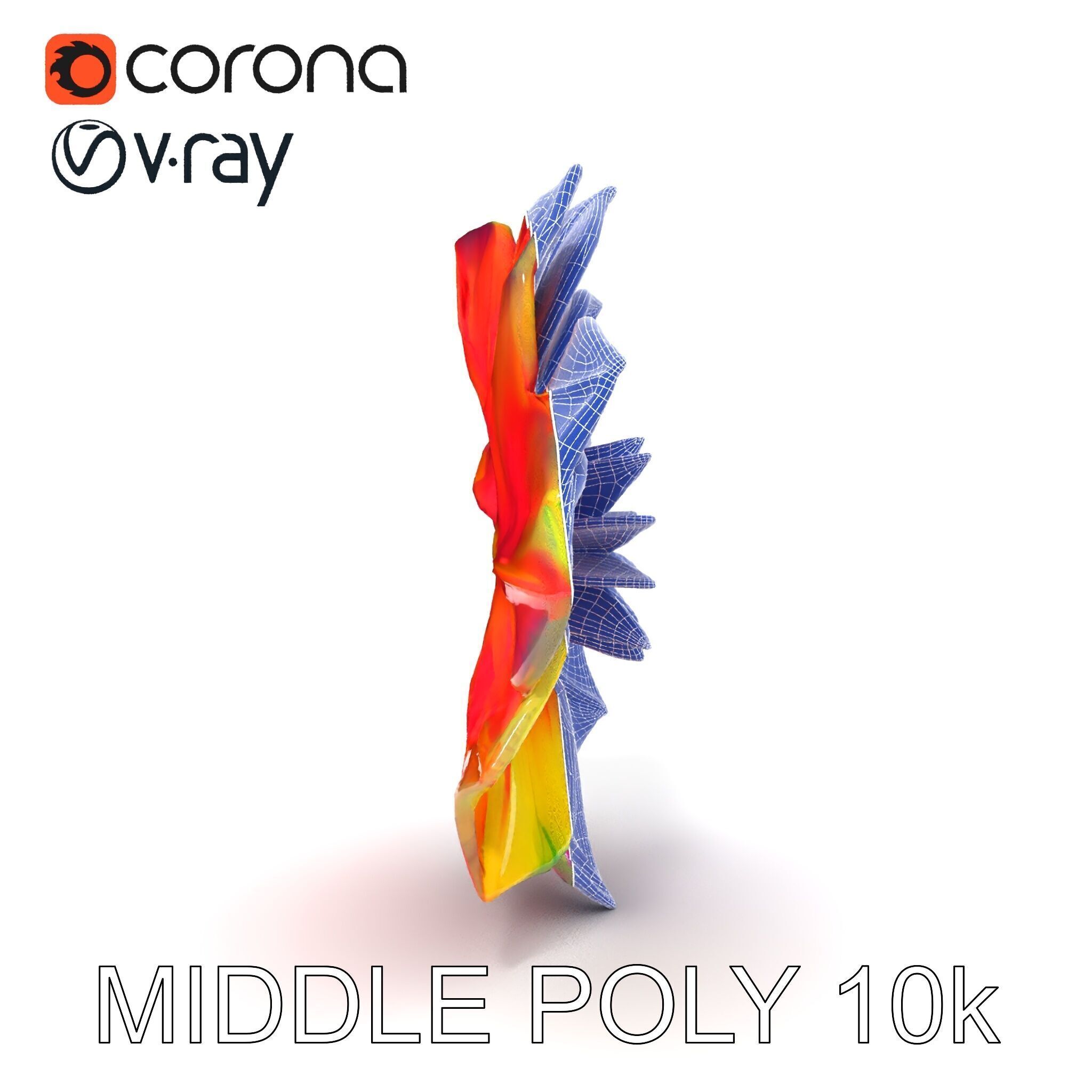 Vibrant Flower Model Pack for D Rendering and Game Design Low-poly 3D model_33