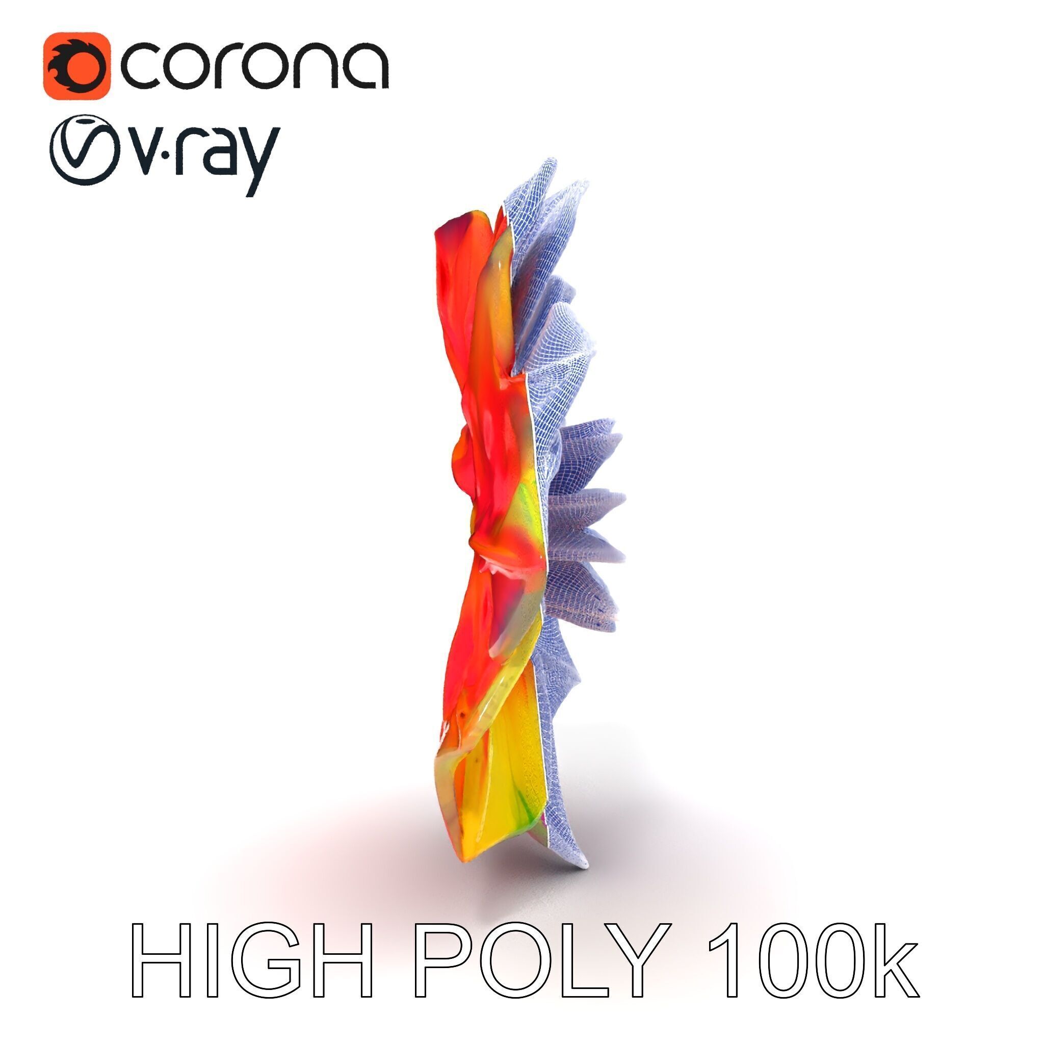 Vibrant Flower Model Pack for D Rendering and Game Design Low-poly 3D model_14