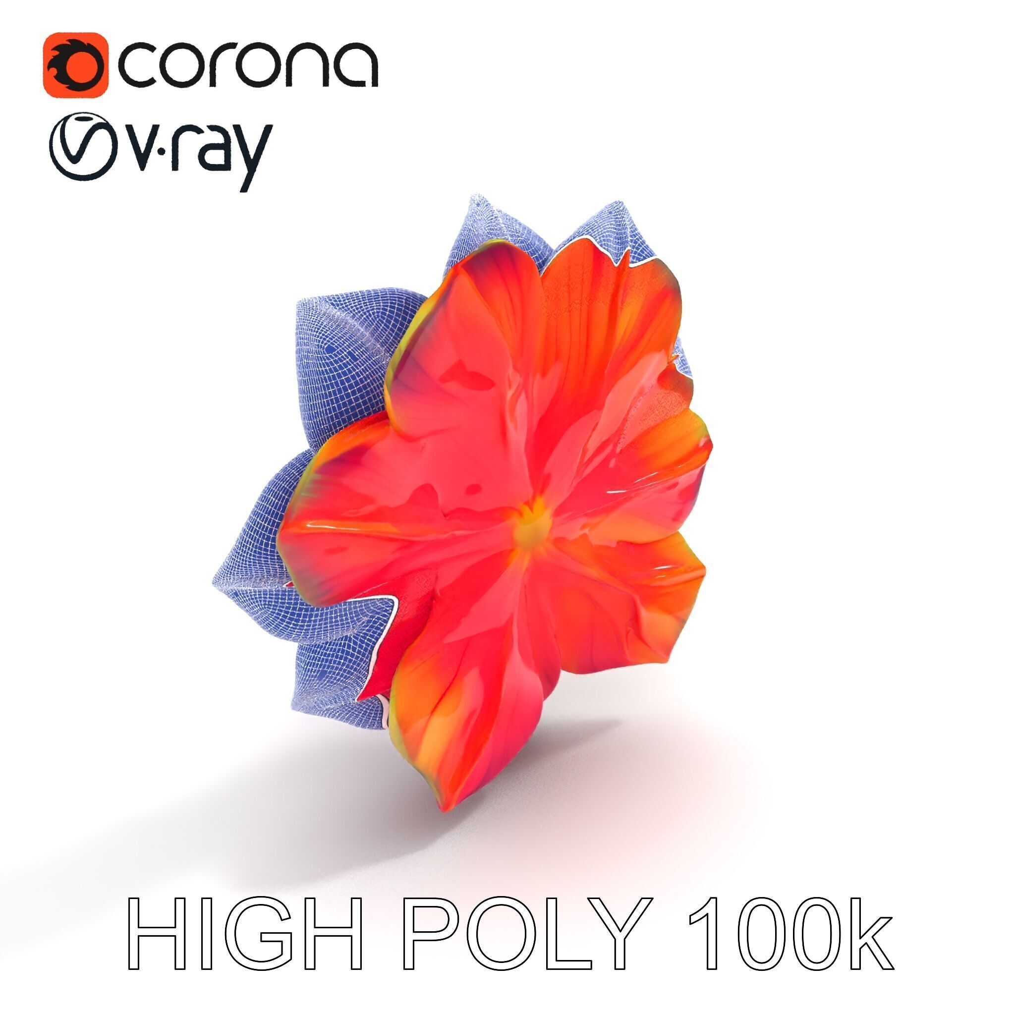 Vibrant Flower Model Pack for D Rendering and Game Design Low-poly 3D model_21