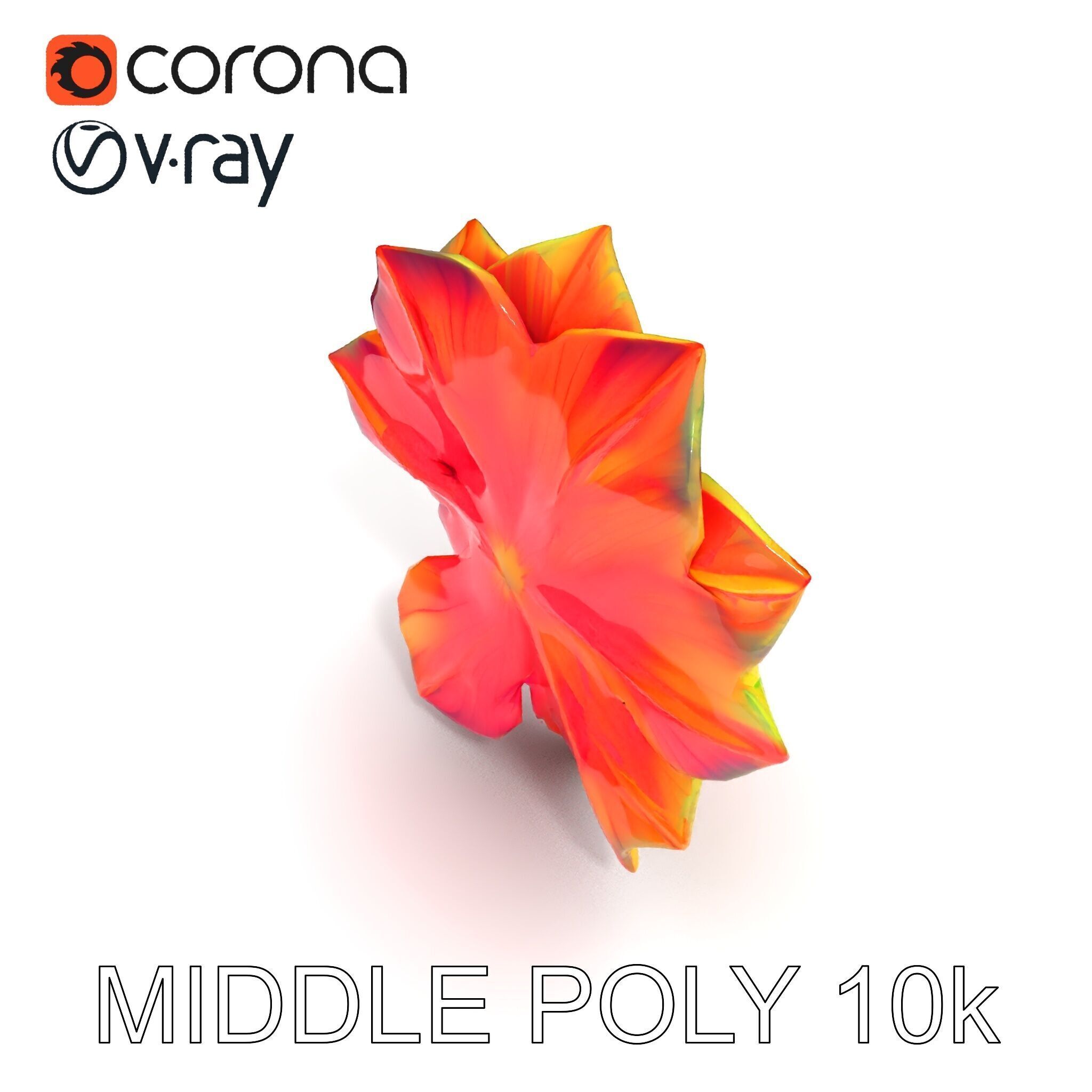 Vibrant Flower Model Pack for D Rendering and Game Design Low-poly 3D model_25