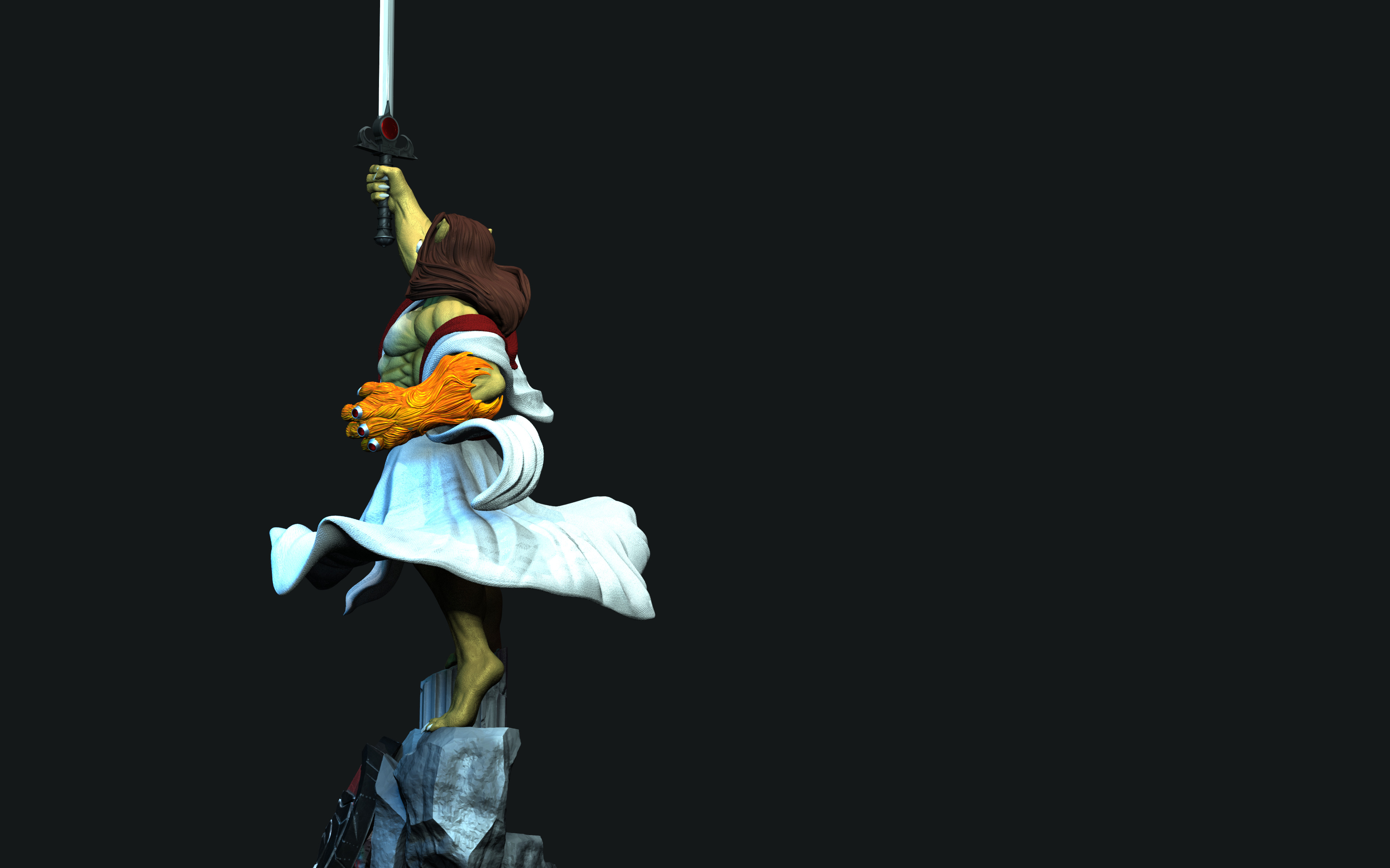 PummRa Thundercats Gauntlet Dagger Sword real scale 3D print model_4