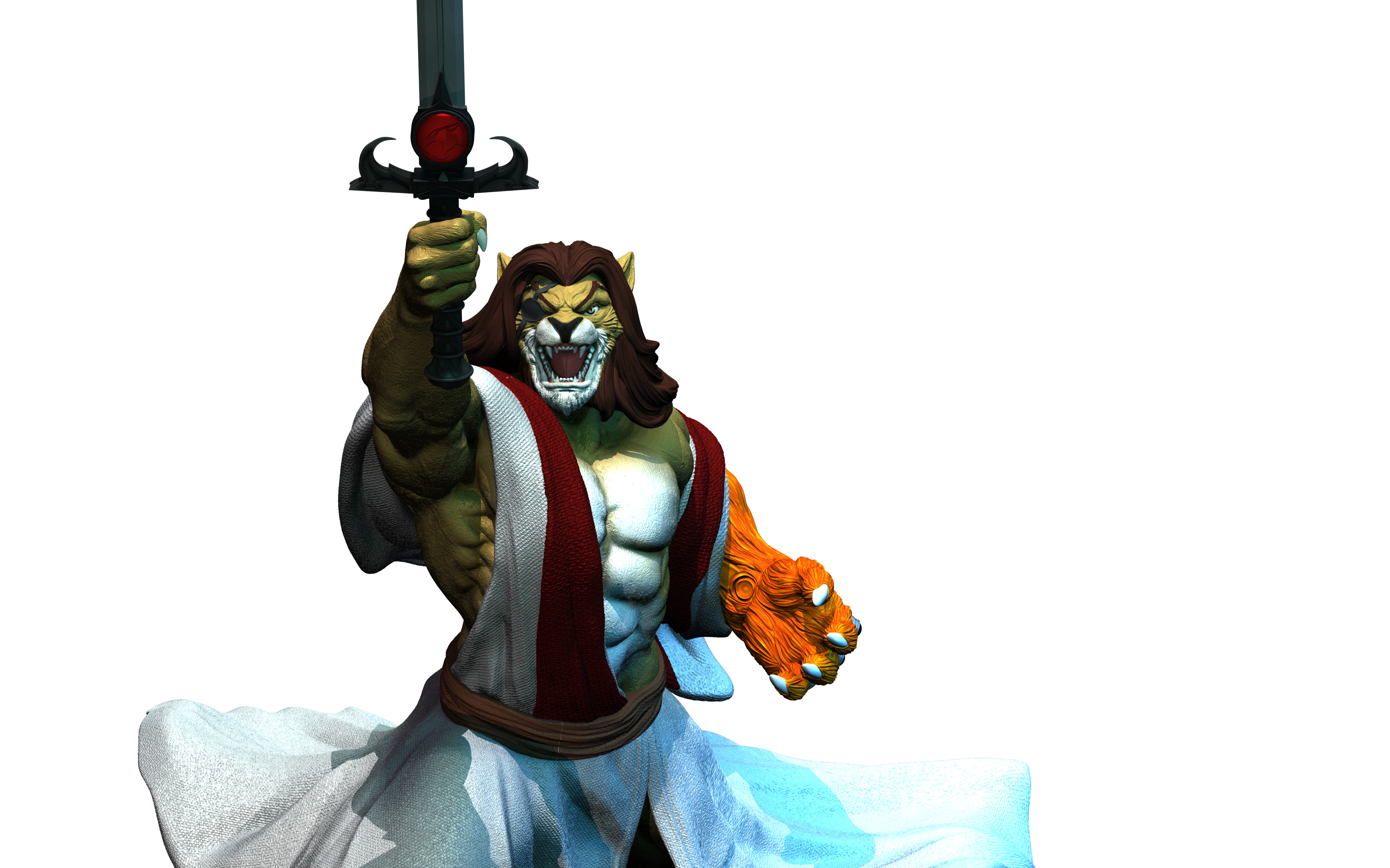 PummRa Thundercats Gauntlet Dagger Sword real scale 3D print model_8