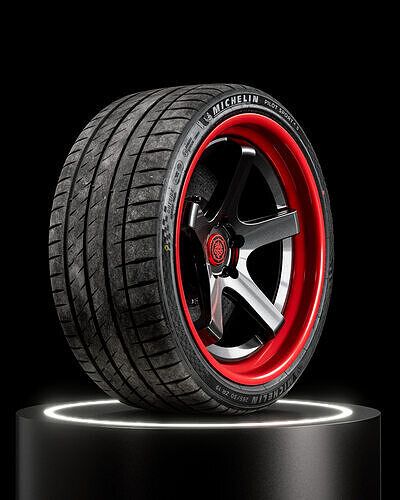 Michelin Pilot Sport 4s 265 30 19 93Y 3D model 6