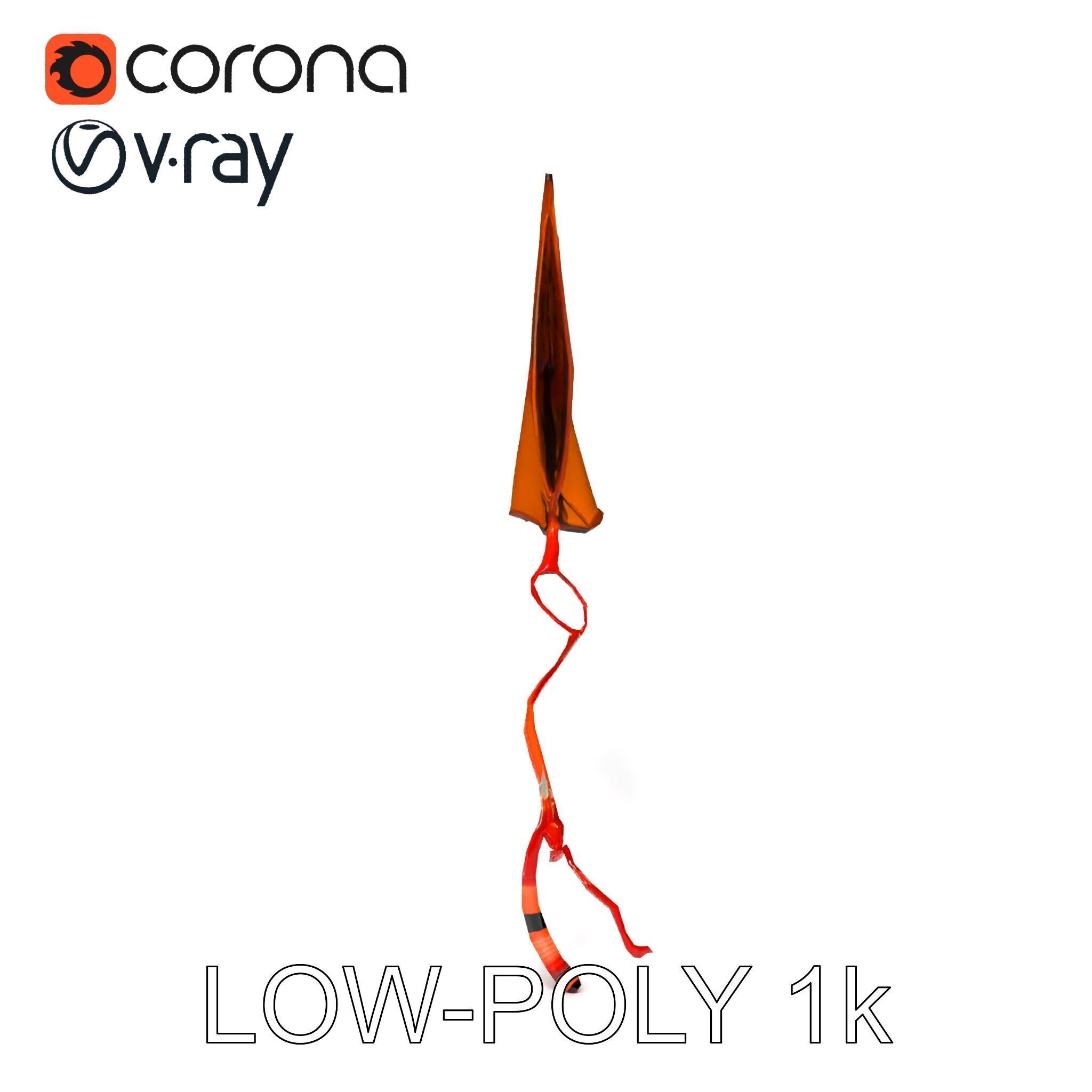 Colorful Kite Model Pack for Various Applications Low-poly 3D model_12