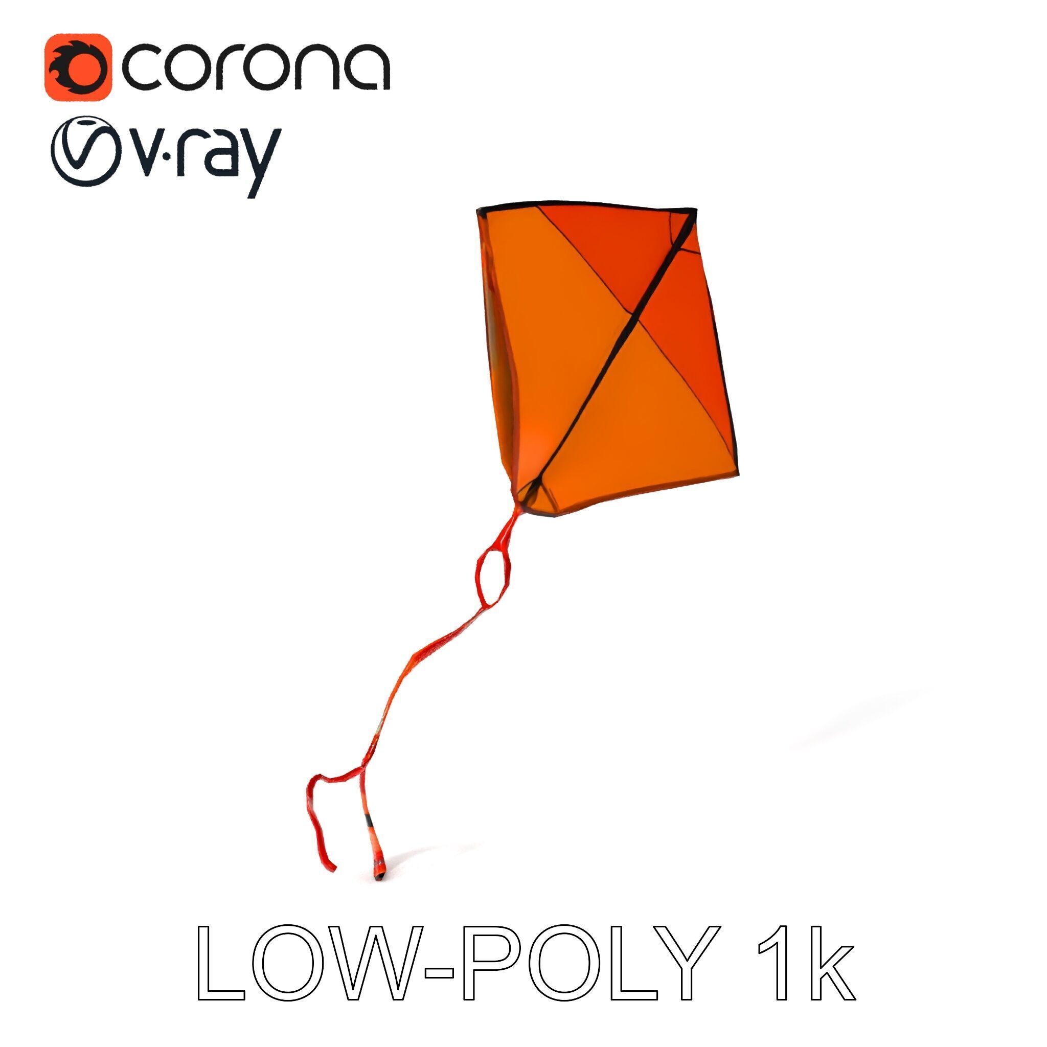 Colorful Kite Model Pack for Various Applications Low-poly 3D model_18