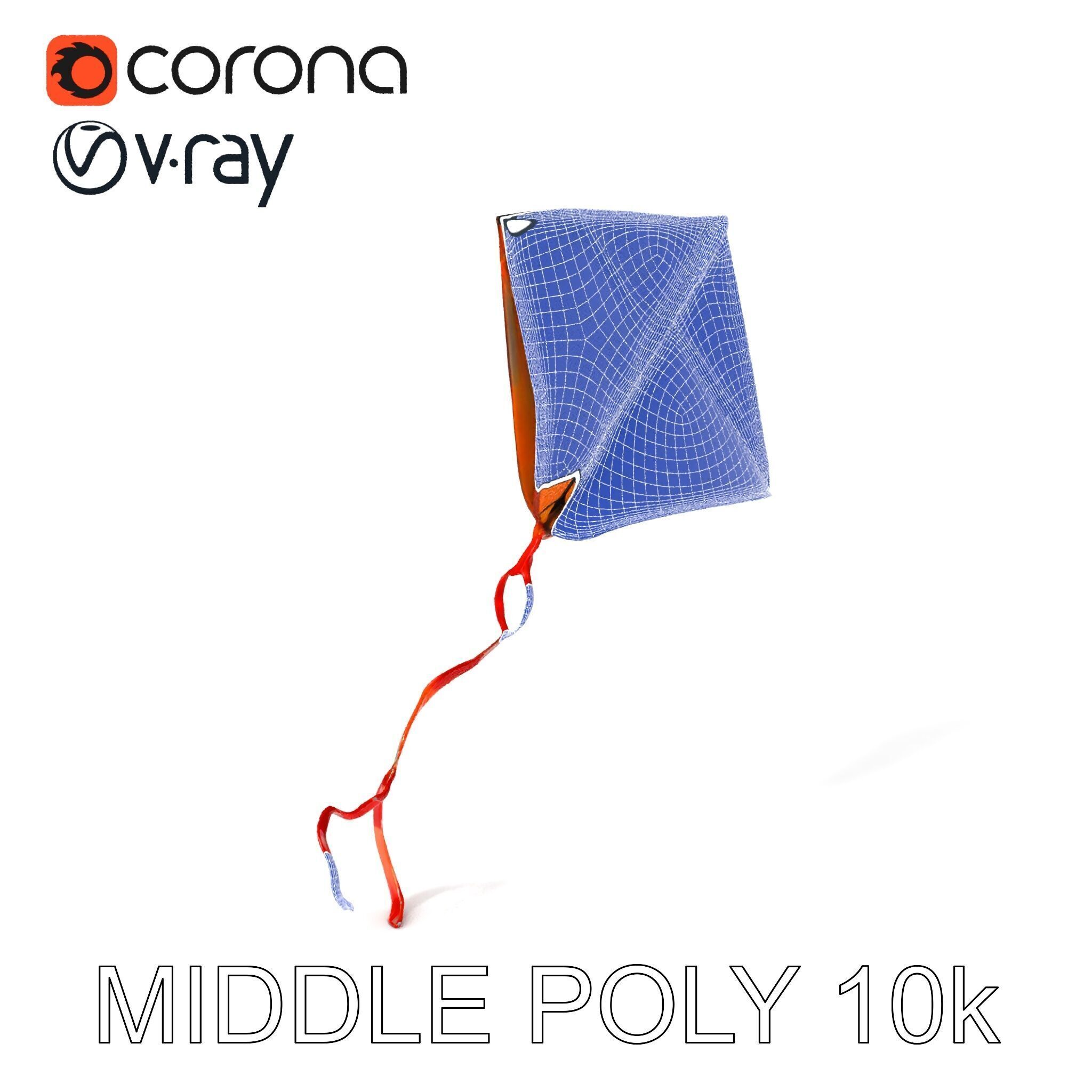 Colorful Kite Model Pack for Various Applications Low-poly 3D model_17