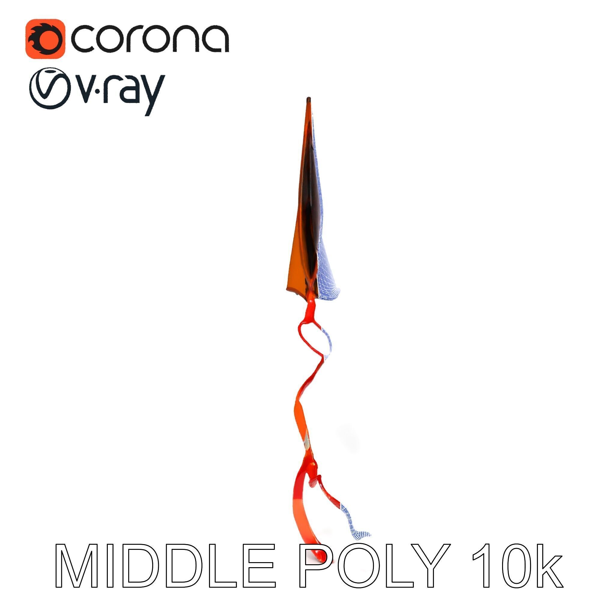 Colorful Kite Model Pack for Various Applications Low-poly 3D model_28