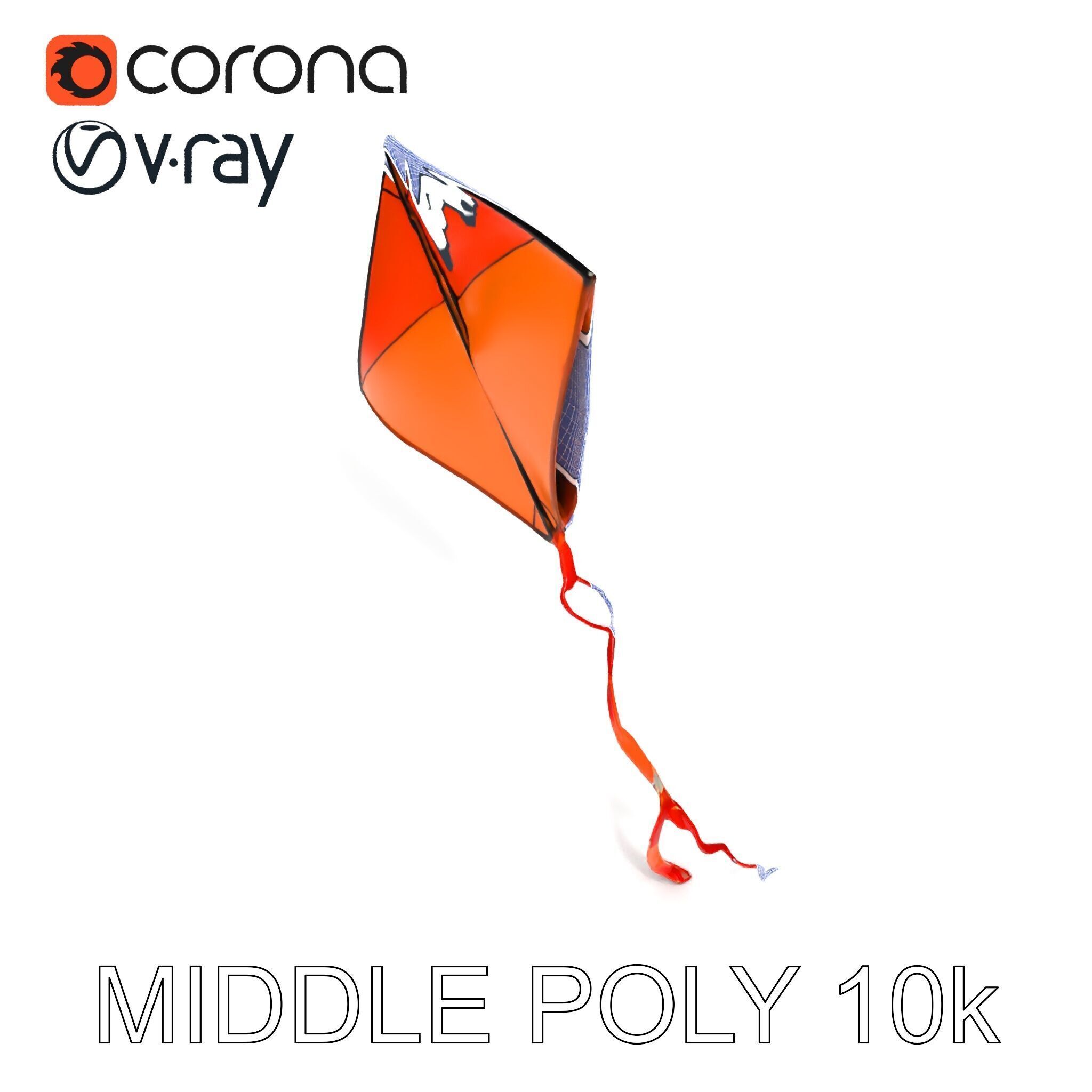Colorful Kite Model Pack for Various Applications Low-poly 3D model_20