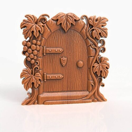 Grapevine Fairy Door Gnome Door Whimsical Vine Carving
