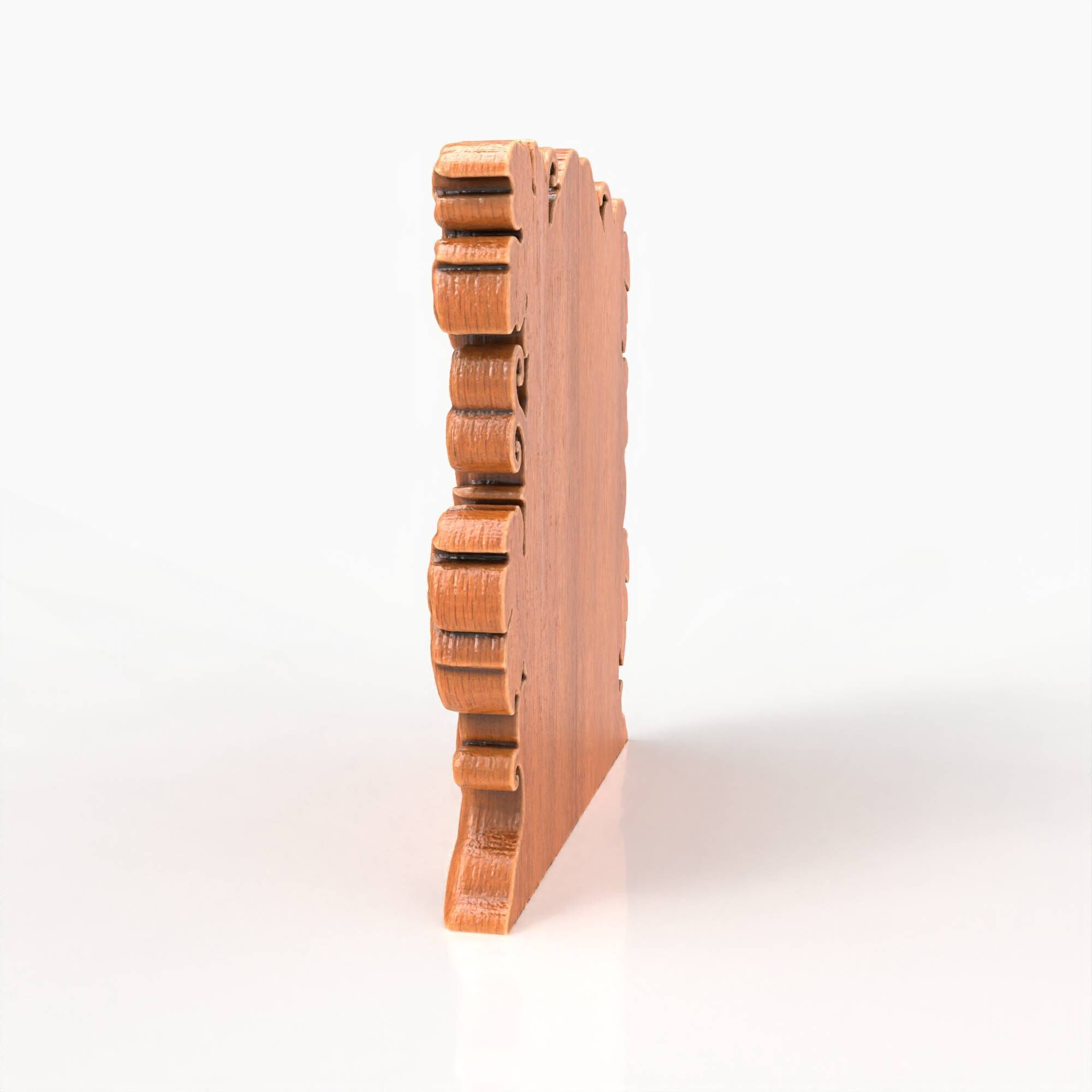 Grapevine Fairy Door Gnome Door Whimsical Vine Carving 3D print model_2