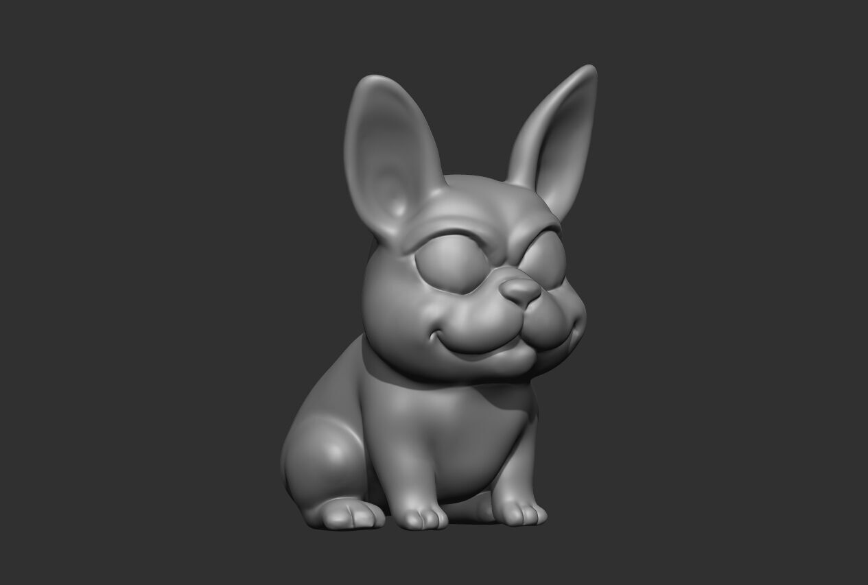 French Bulldog Figurine  3D print model_12