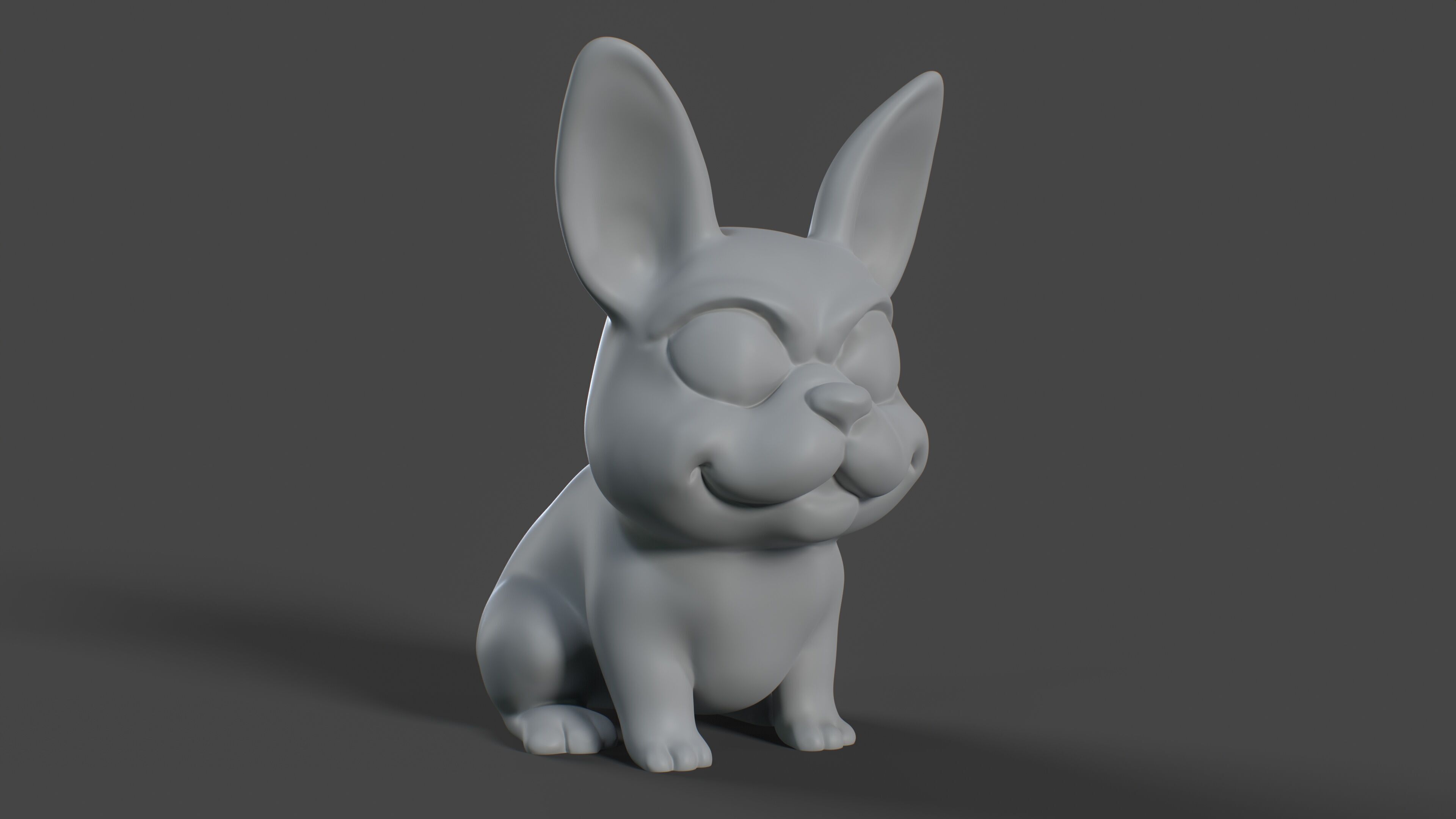 French Bulldog Figurine  3D print model_10