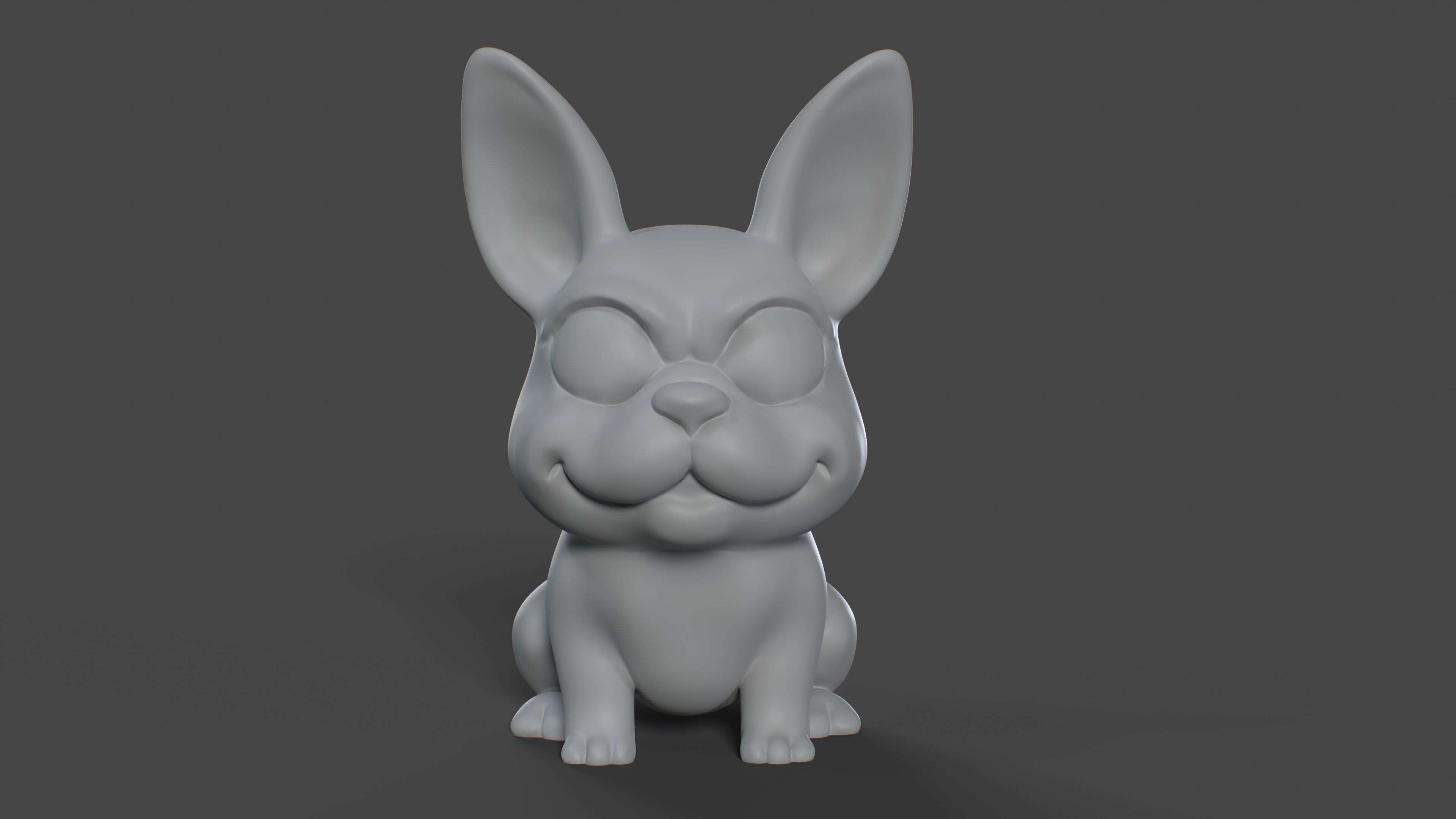 French Bulldog Figurine  3D print model_11