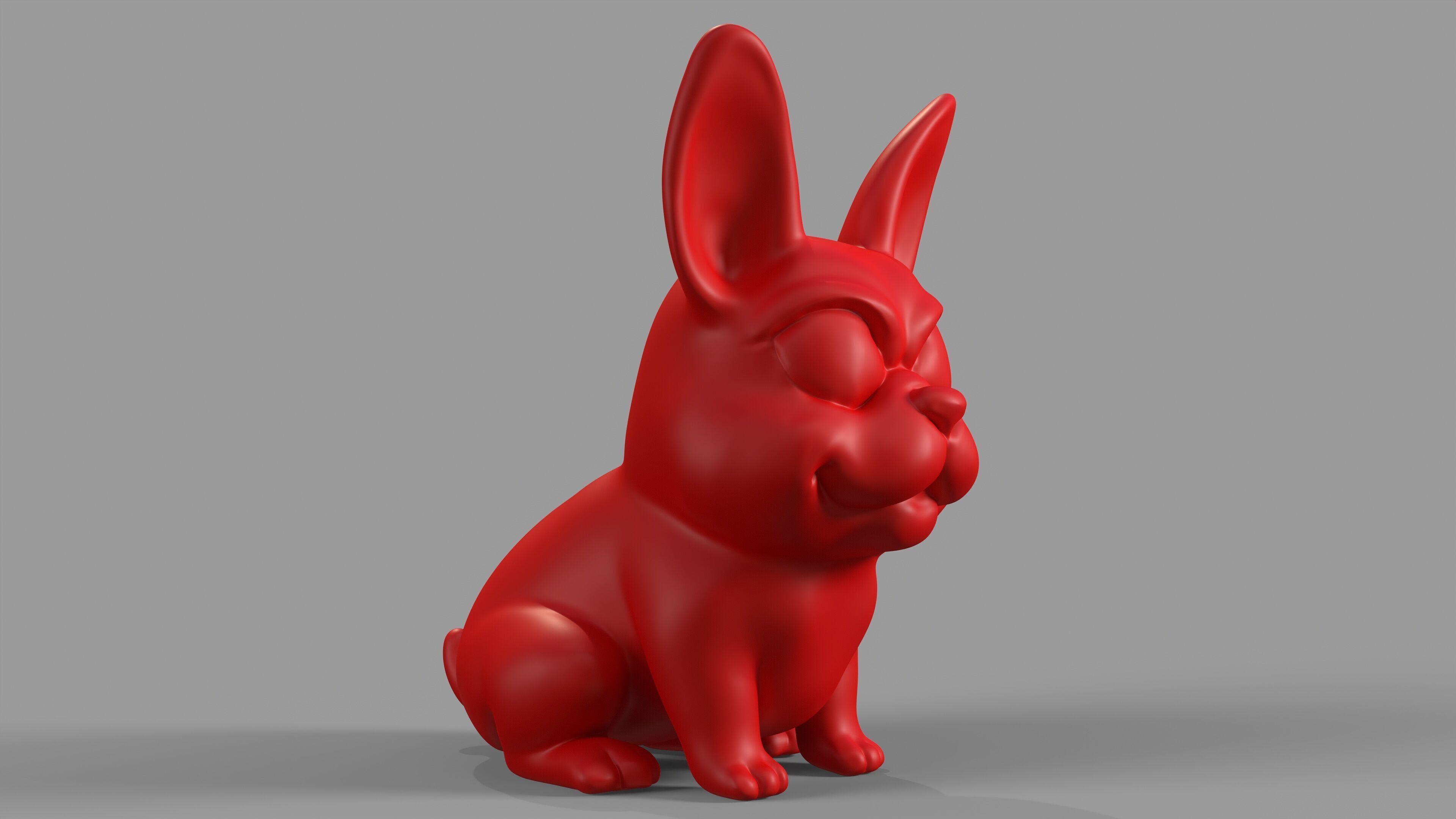 French Bulldog Figurine  3D print model_8