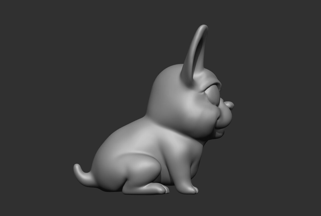 French Bulldog Figurine  3D print model_14
