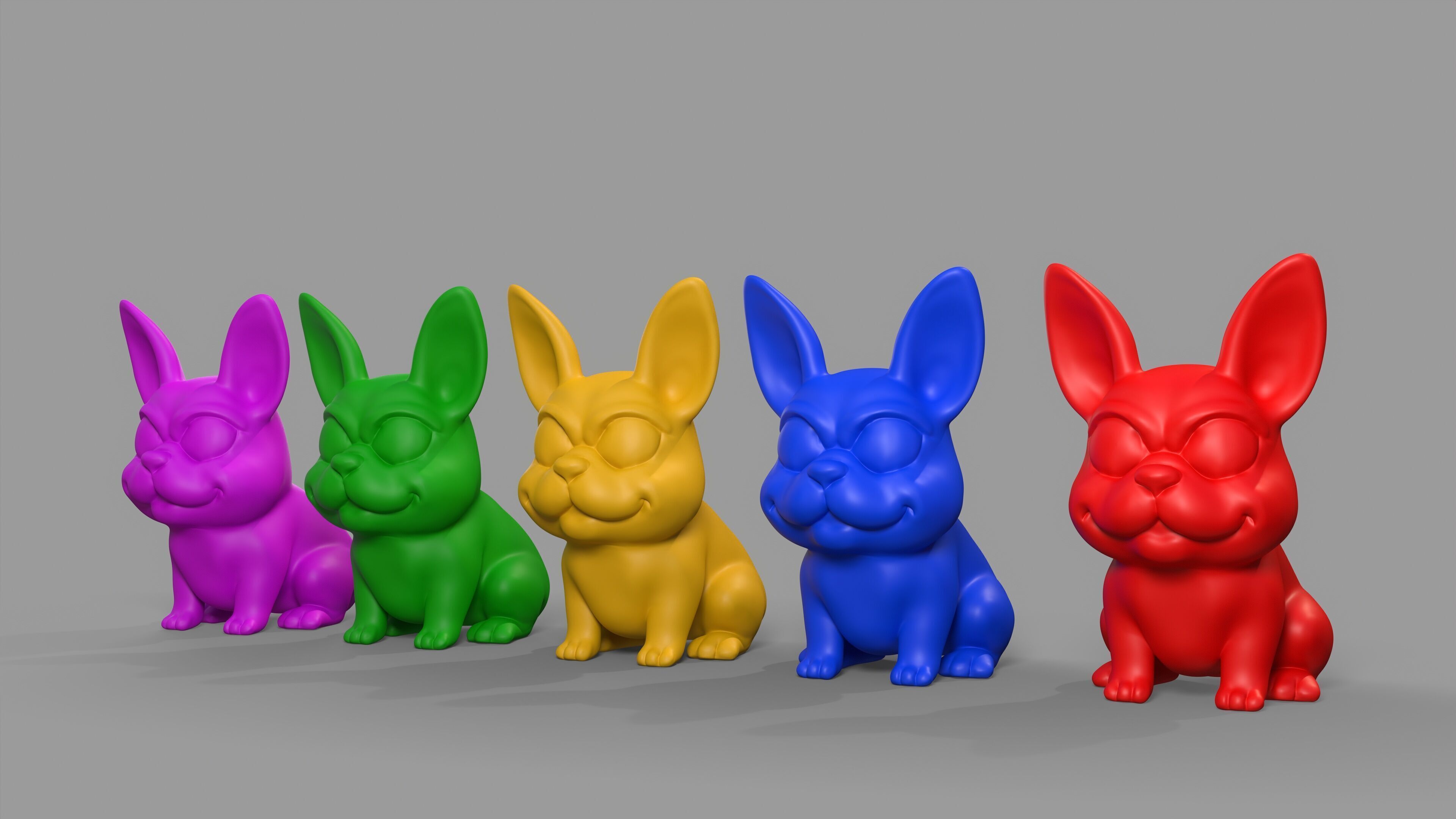 French Bulldog Figurine  3D print model_2